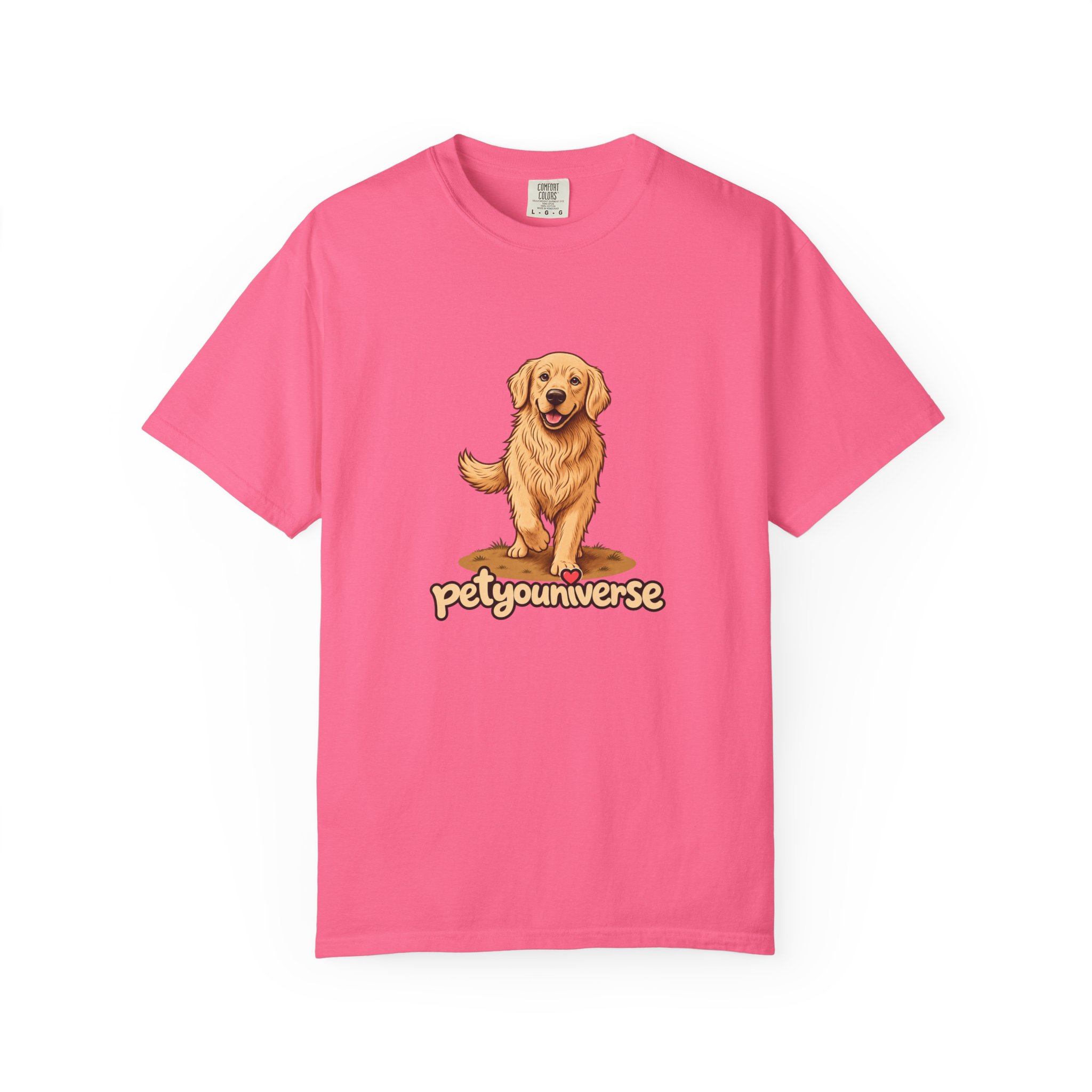 Golden Retriever Graphic T-Shirt — "PetYoUniverse" Cute Dog Tee - Image 118