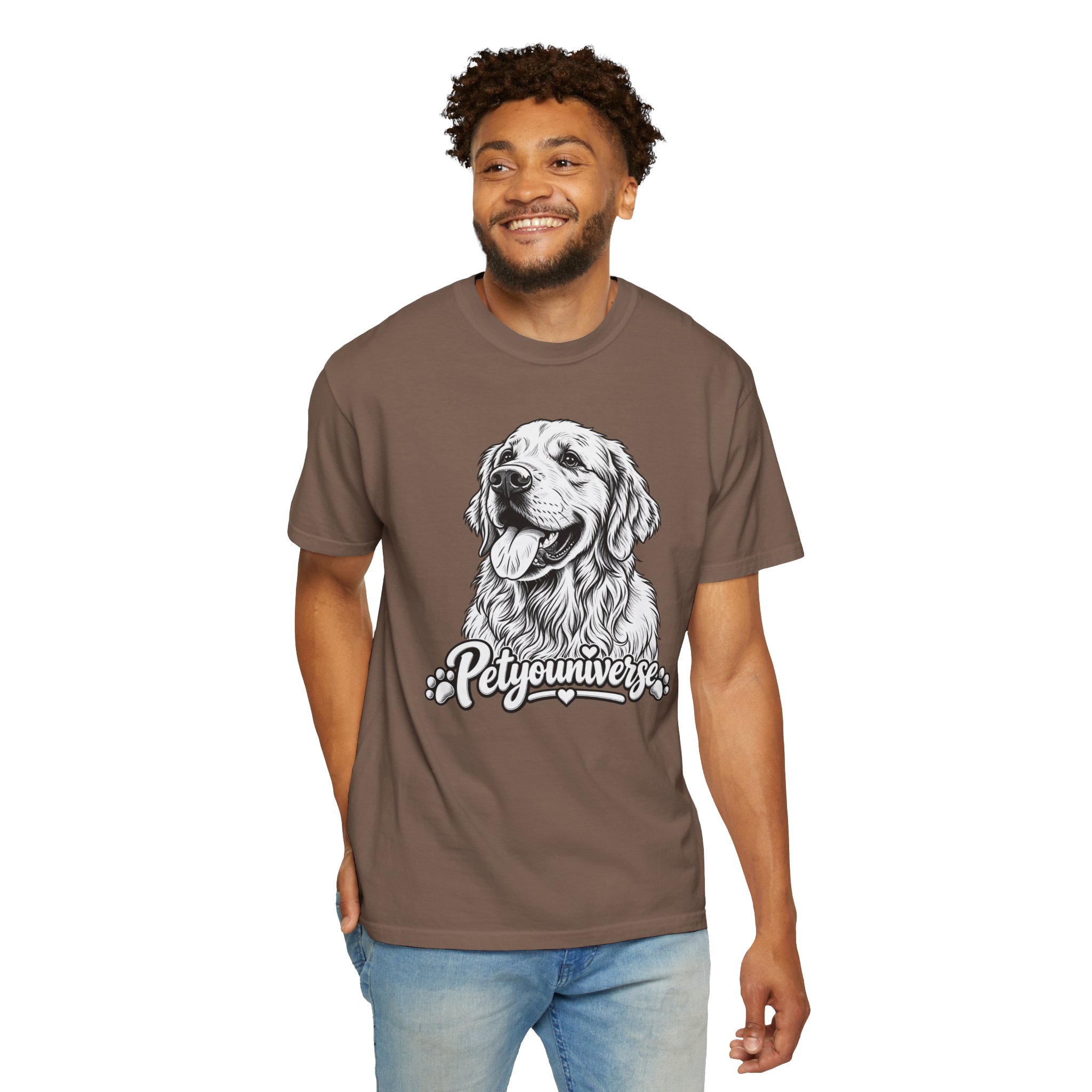 PetYoUniverse Golden Retriever Graphic T-Shirt — Cute Dog Portrait Tee - Image 34