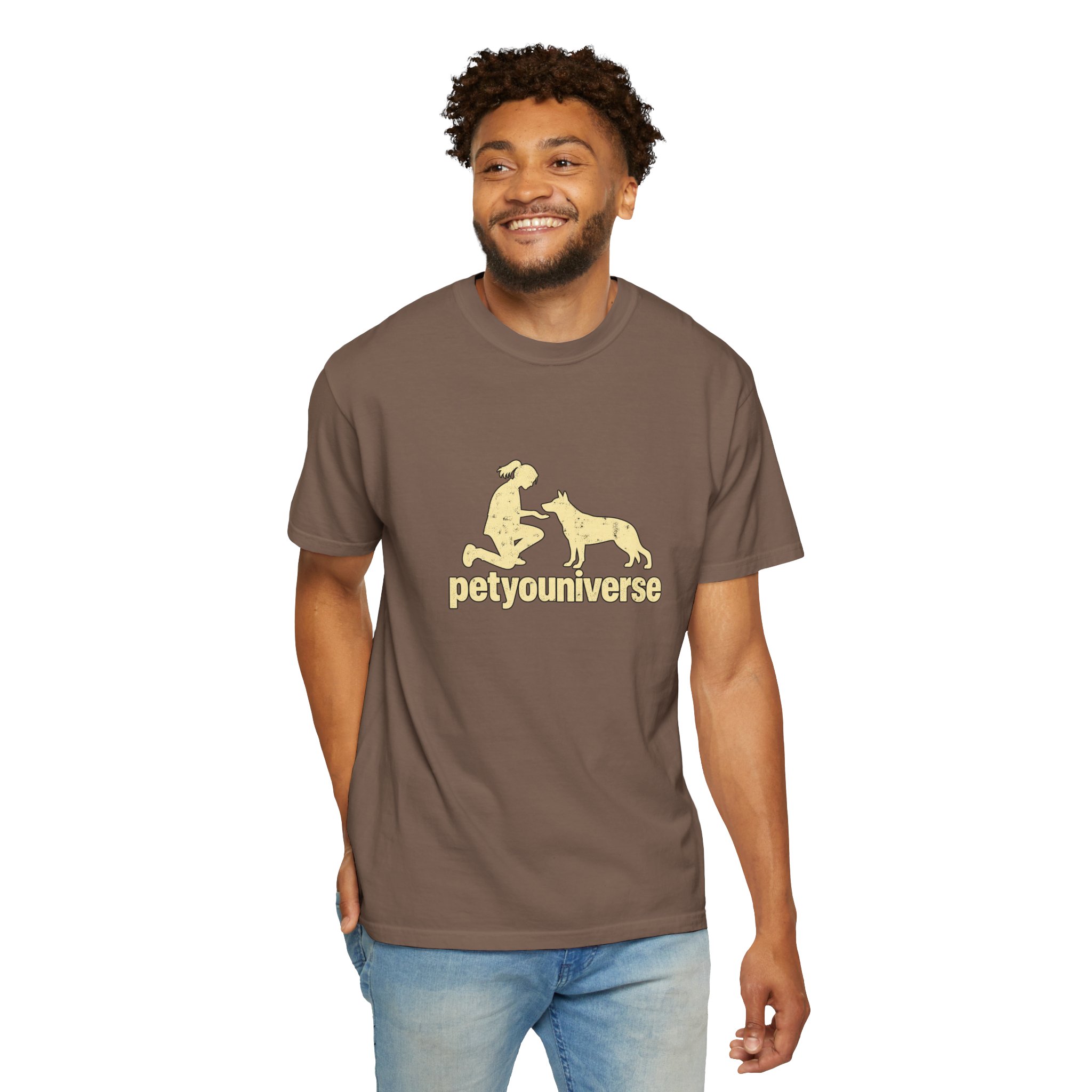 PetYoUniverse Dog Lover T-Shirt — Retro Paw & Pet Silhouette Tee - Image 43