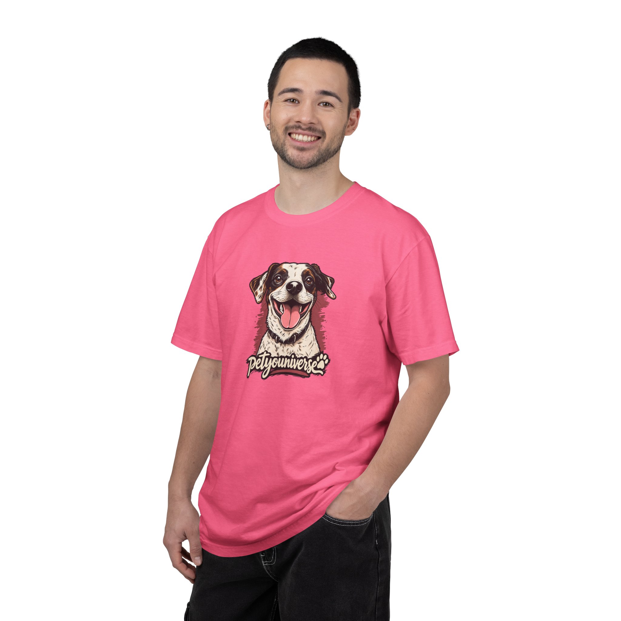 Dog Lover T-Shirt — Smiling Pup "Petyouniverse" Graphic Tee - Image 92