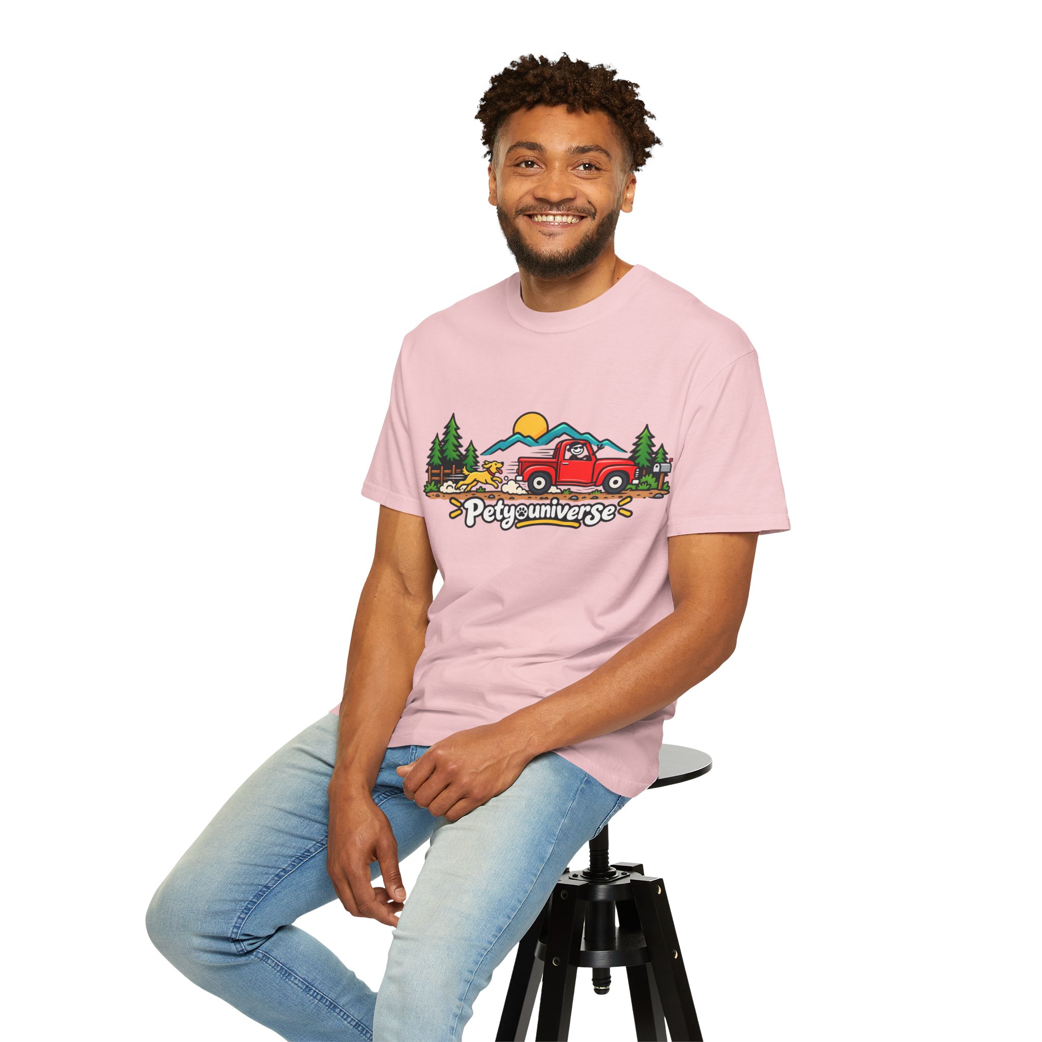 Petyuniverse Retro Truck & Dog Graphic T-Shirt - Image 89
