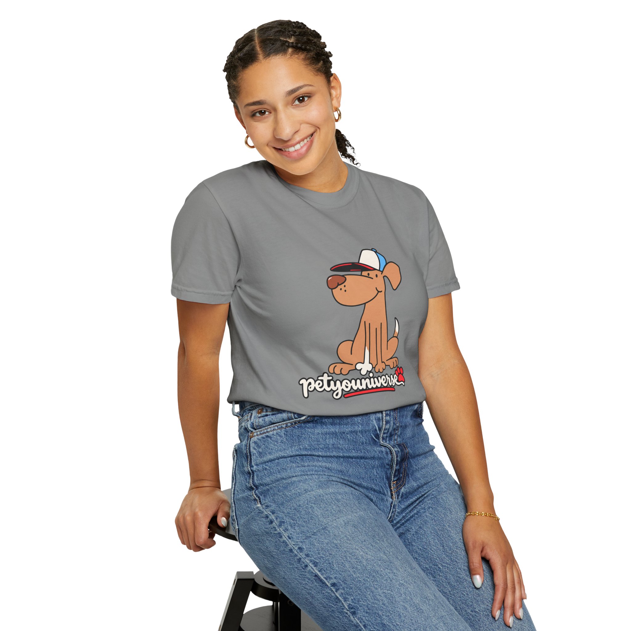 Dog Cartoon Tee — "PetYoUniverse" Puppy Graphic T-Shirt - Image 114