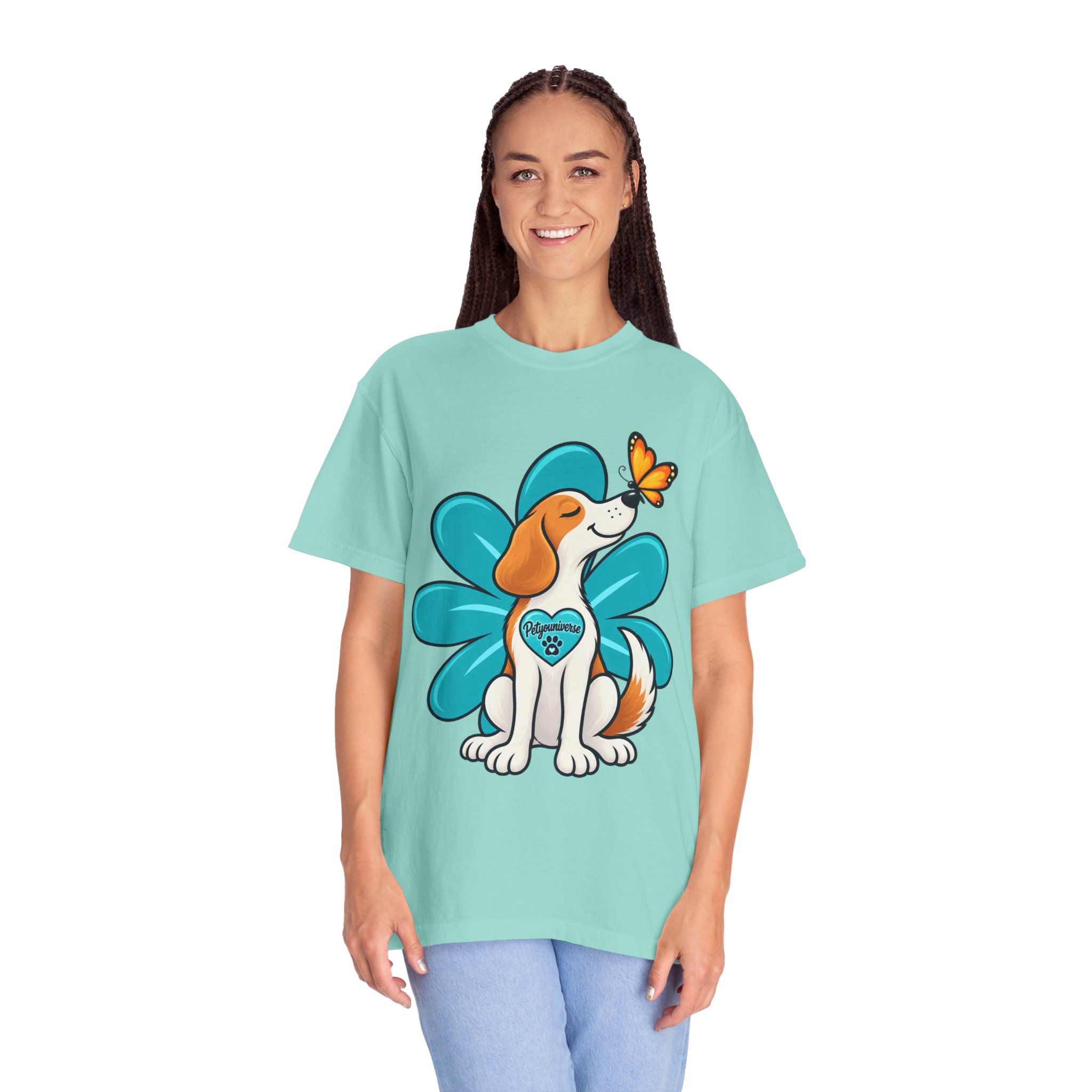 Beagle & Butterfly Graphic T-Shirt - Image 88