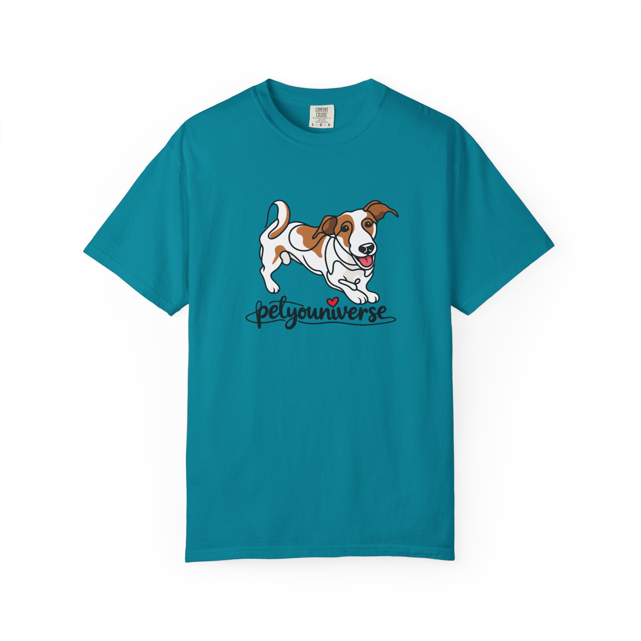 Dog Cartoon T-Shirt — "PetYoUniverse" Playful Jack Russell Tee - Image 73