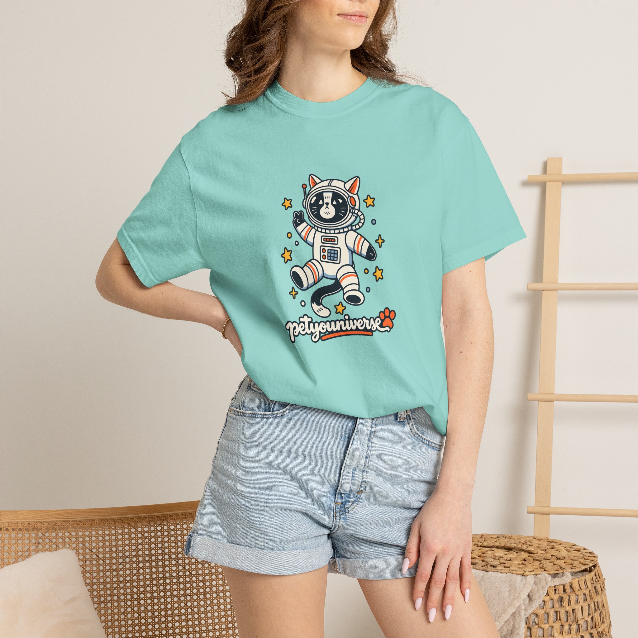 Astronaut Dog T-Shirt — 'PetYoUniverse' Cute Space Pup Tee - Image 83