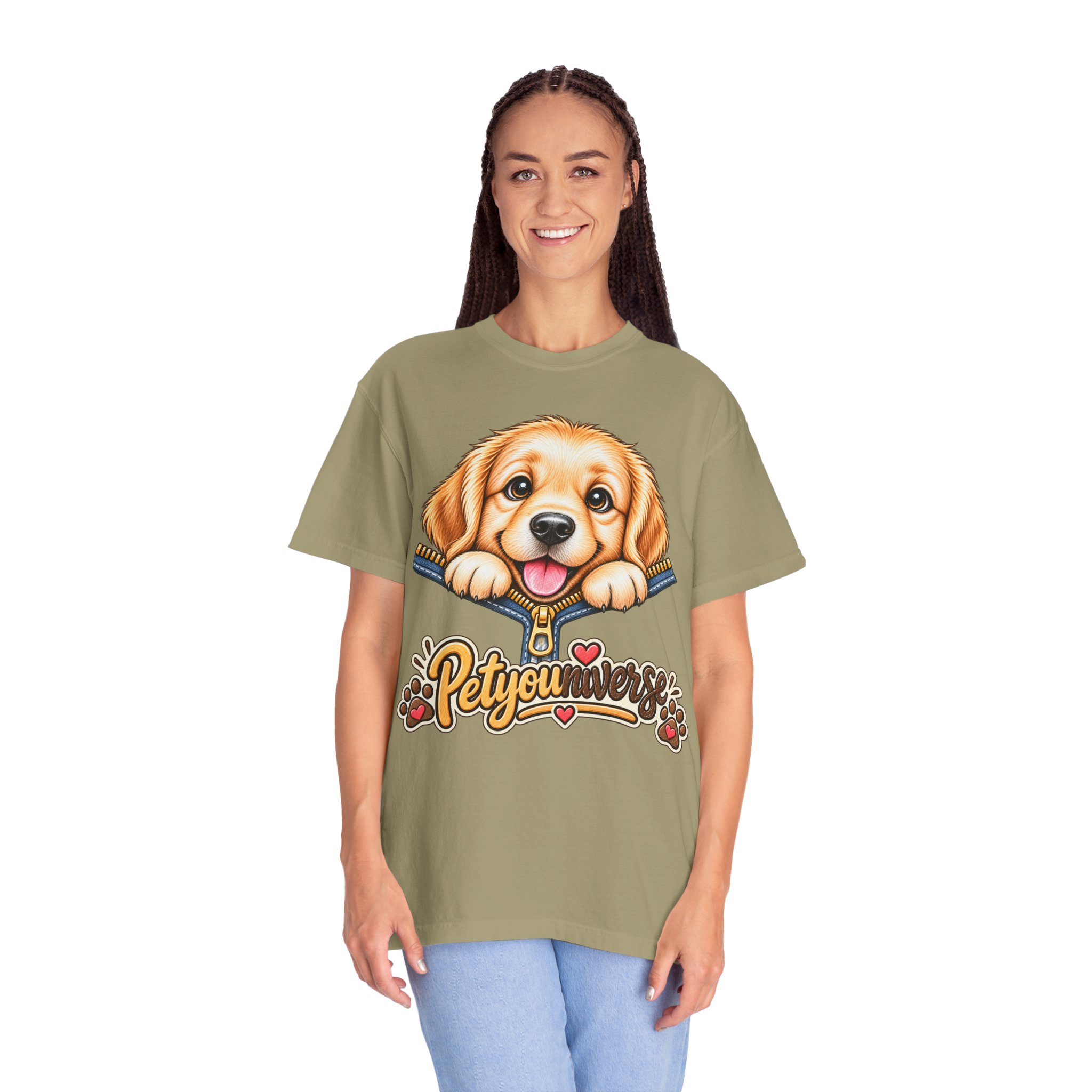 Golden Retriever Puppy "PetYoUniverse" T-Shirt - Image 32