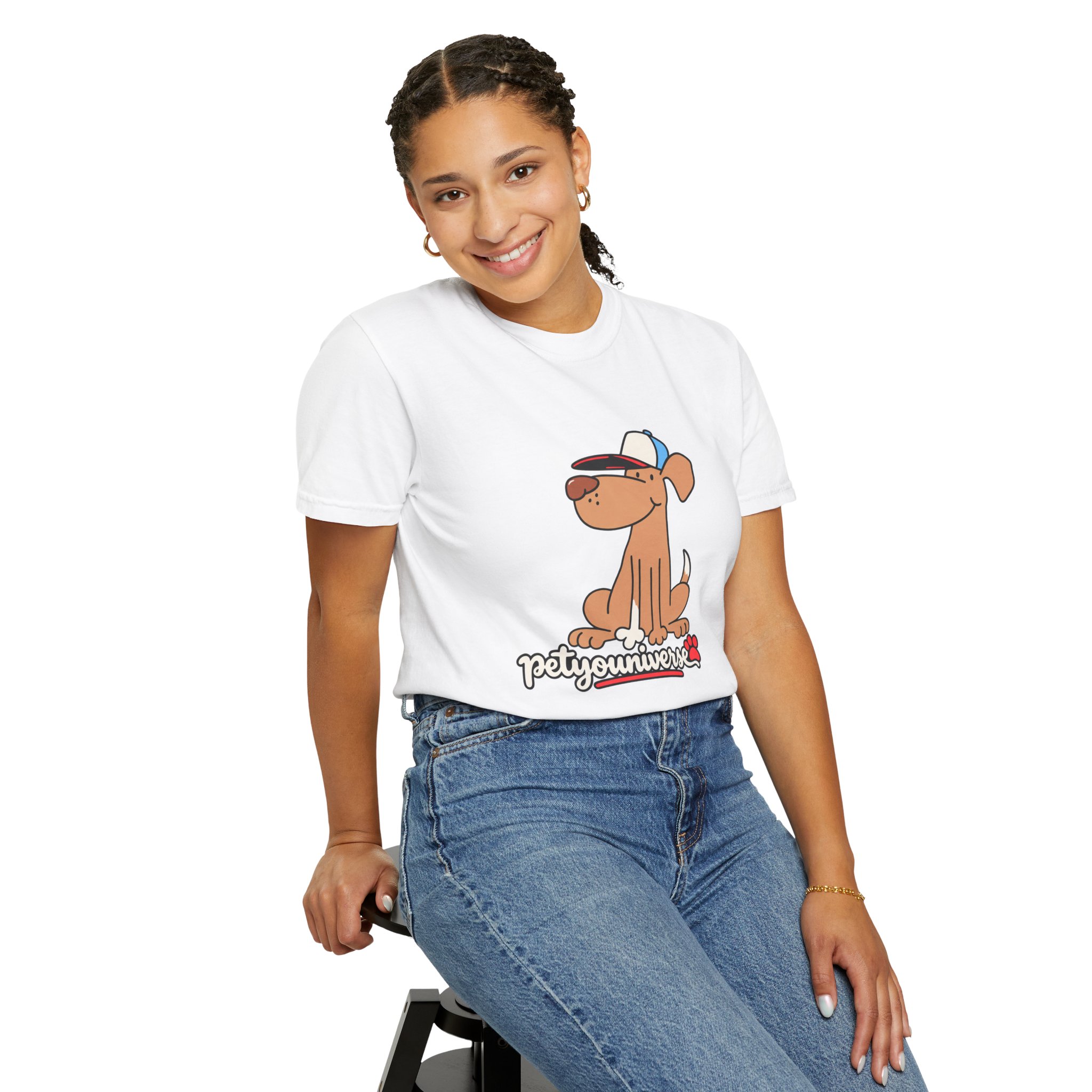 Dog Cartoon Tee — "PetYoUniverse" Puppy Graphic T-Shirt - Image 6