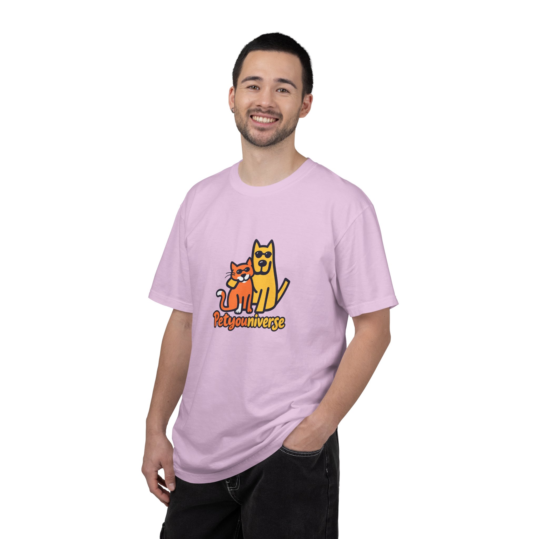 PetyoUniverse Cute Cat & Dog Graphic T-Shirt — Vintage Garment-Dyed Tee for Pet Lovers - Image 112