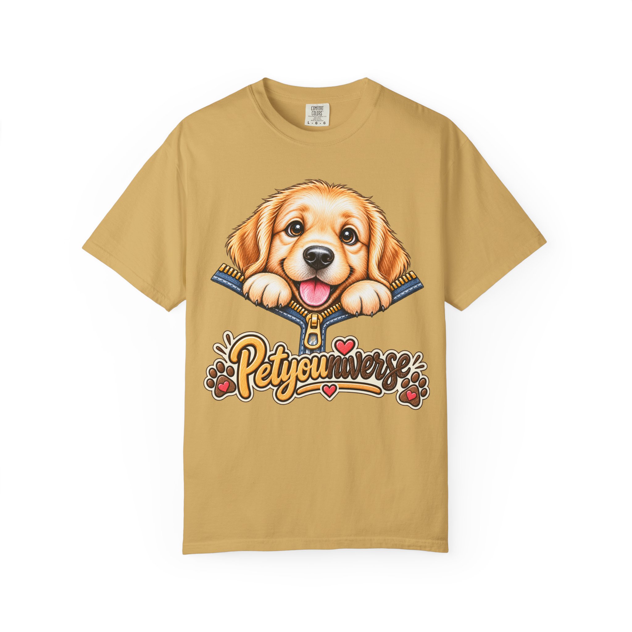 Golden Retriever Puppy "PetYoUniverse" T-Shirt - Image 19