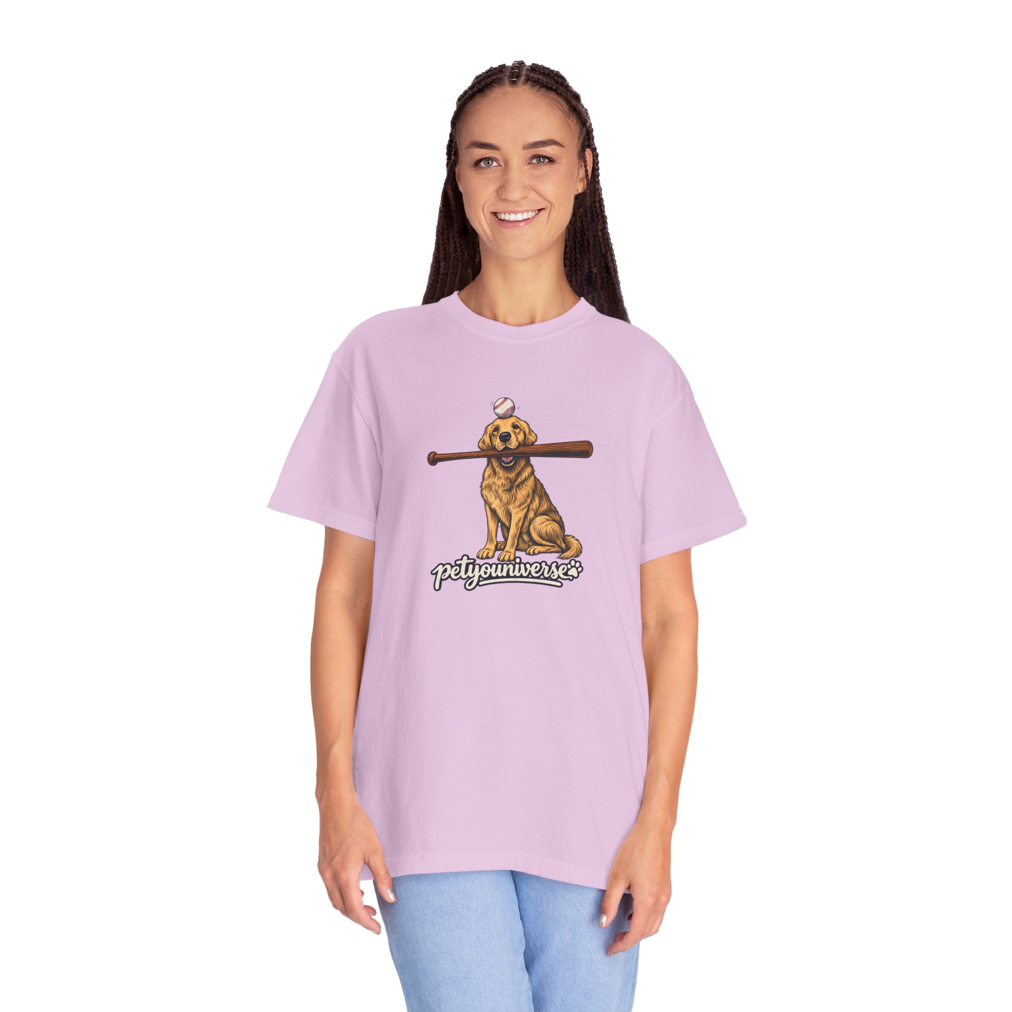 Golden Retriever Baseball Dog T-Shirt — “PetYoUniverse” Vintage Graphic Tee - Image 113