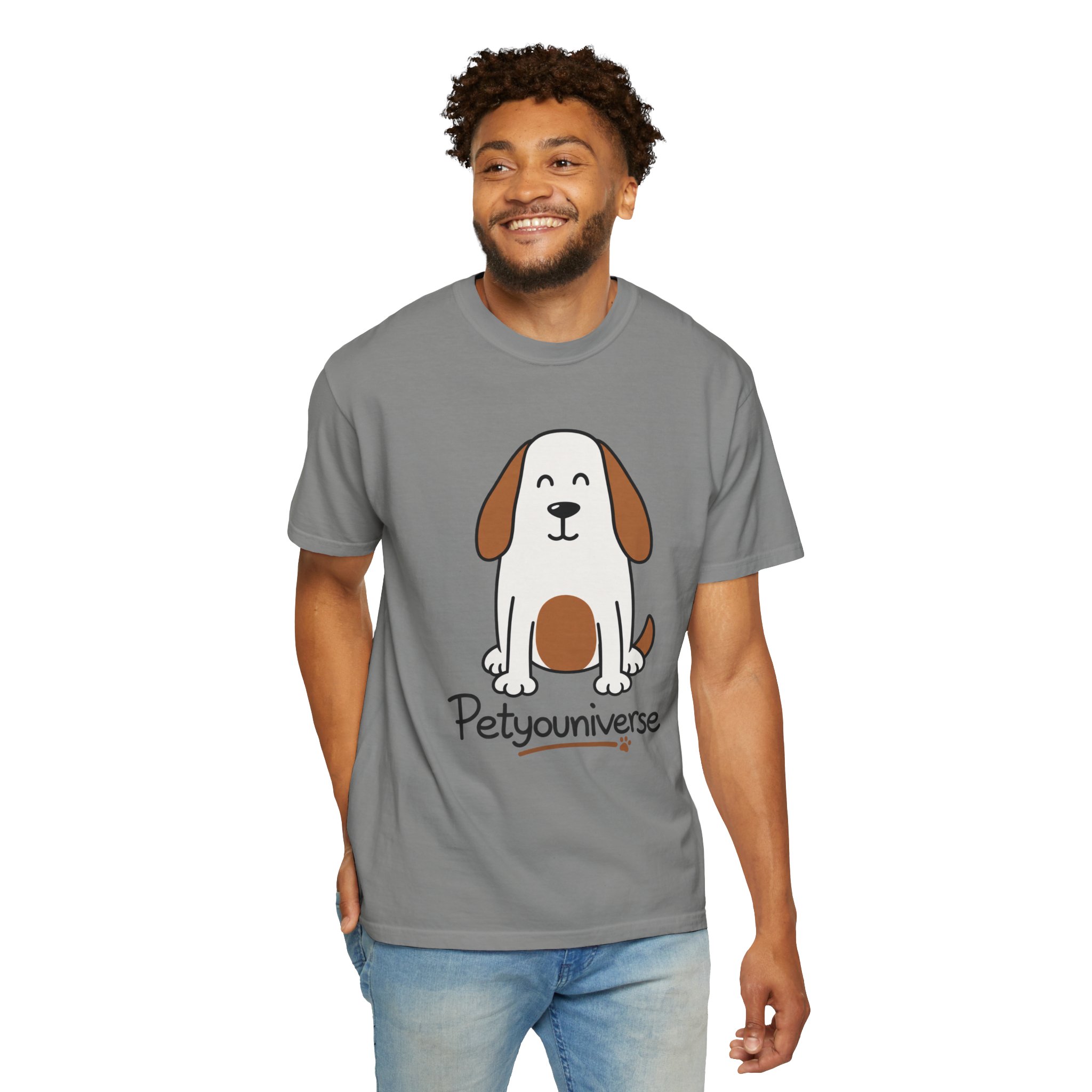 Cute Puppy Graphic T-Shirt — “PetYoUniverse” Dog Lover Tee - Image 79