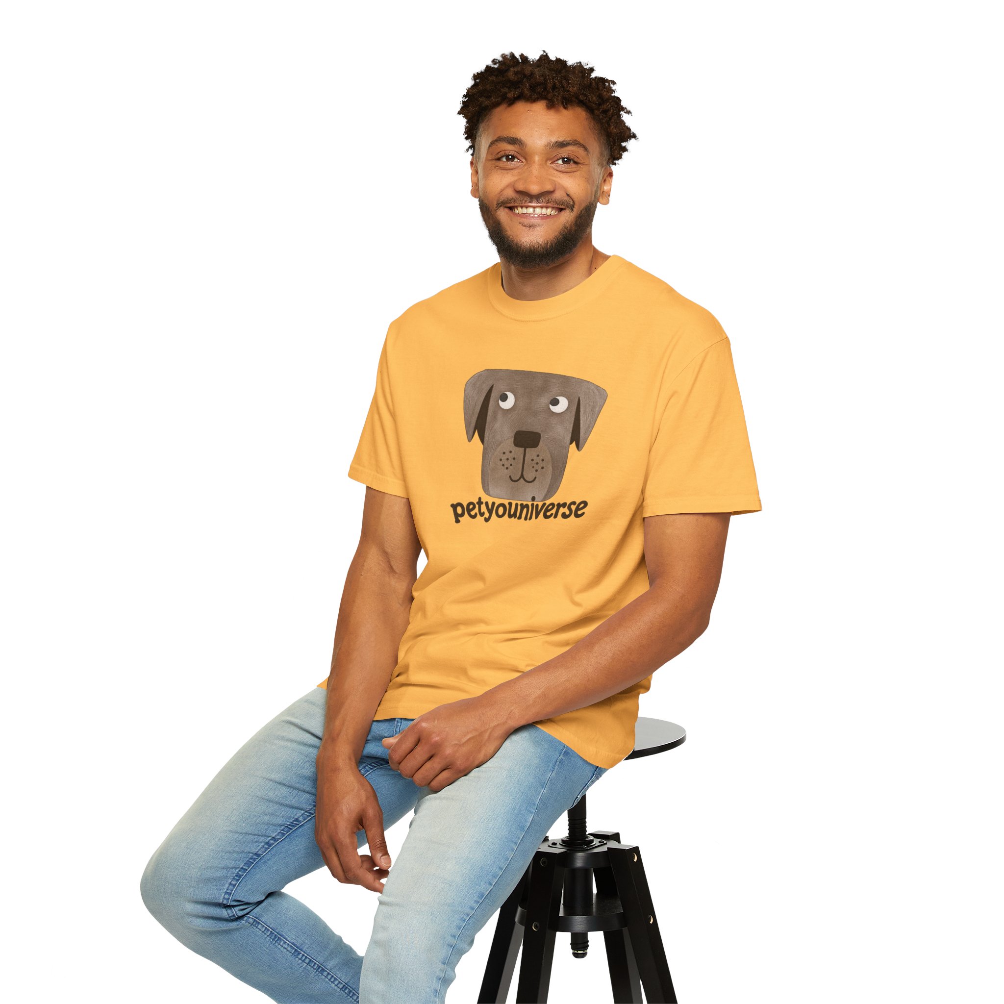Dog Face Graphic T‑Shirt — "petyouniverse" Cute Pet Logo Tee - Image 26
