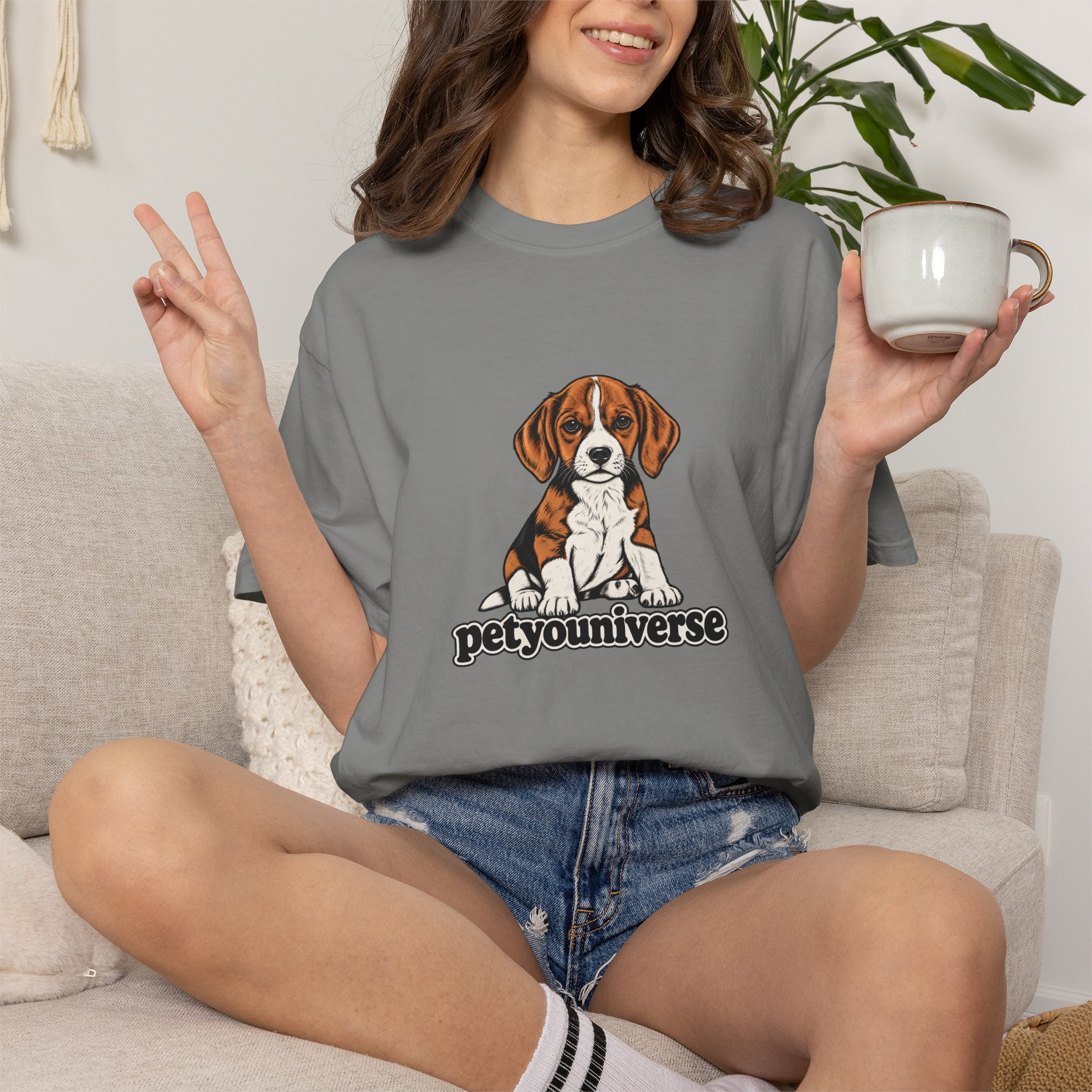 Beagle Puppy Tee — "PetYoUniverse" Graphic T-Shirt - Image 75