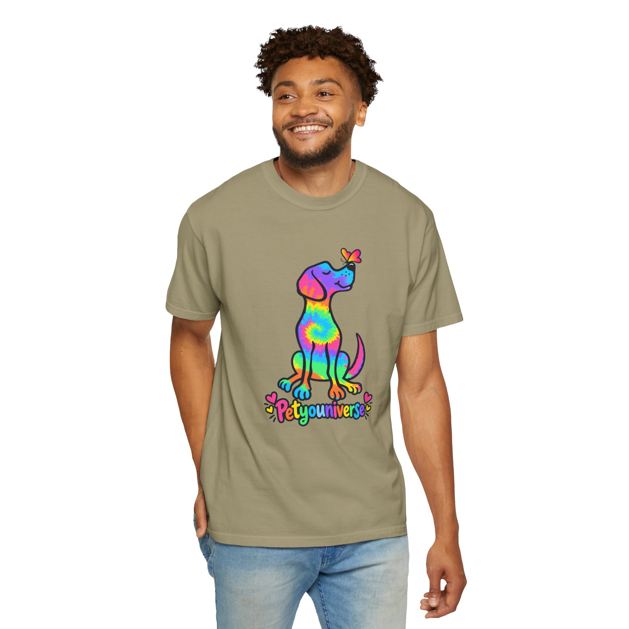 Tie-Dye Puppy T-Shirt — Colorful "PetYoUniverse" Dog Graphic Tee - Image 34