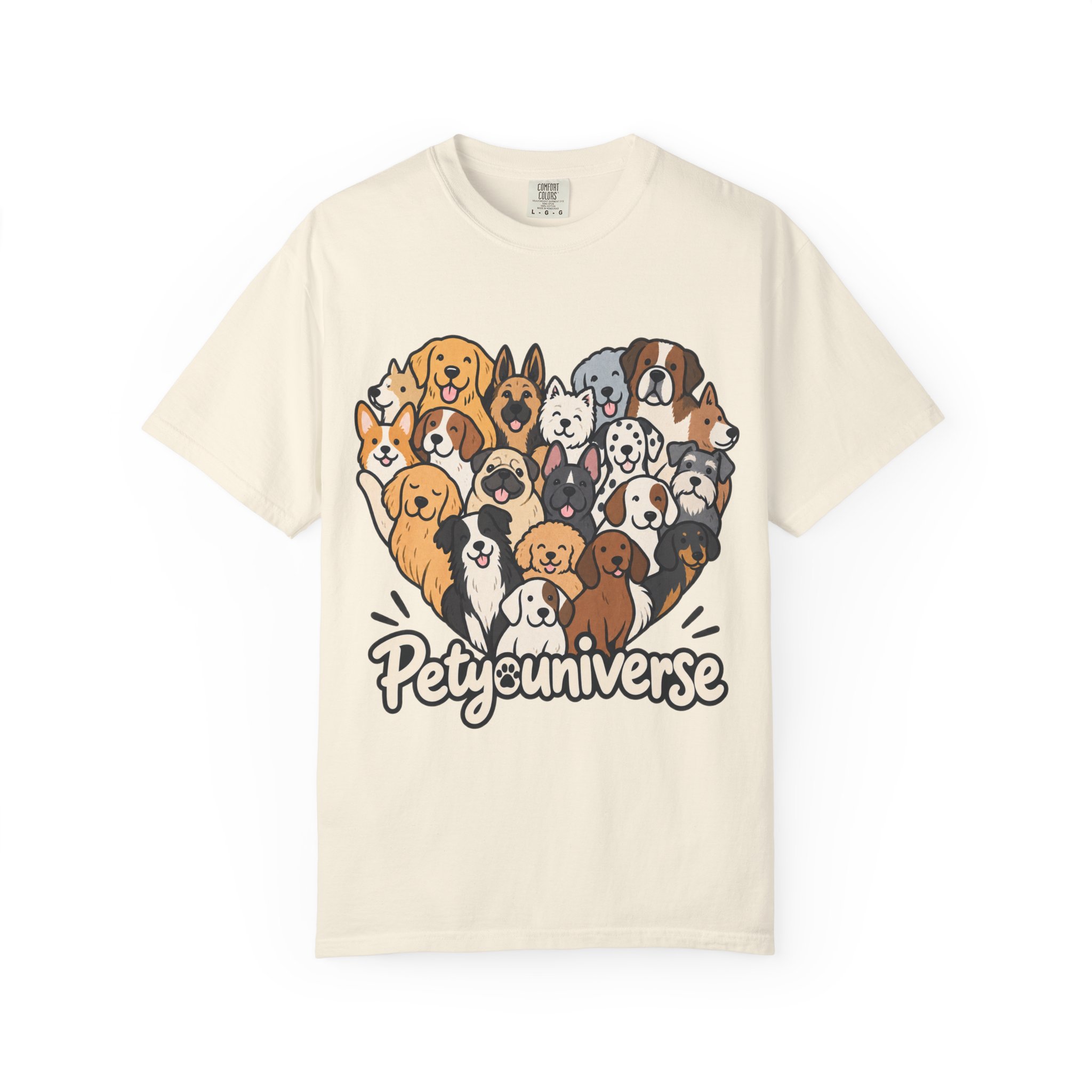 Dog Lover Cartoon T-Shirt — "Pety Universe" Graphic Tee - Image 21