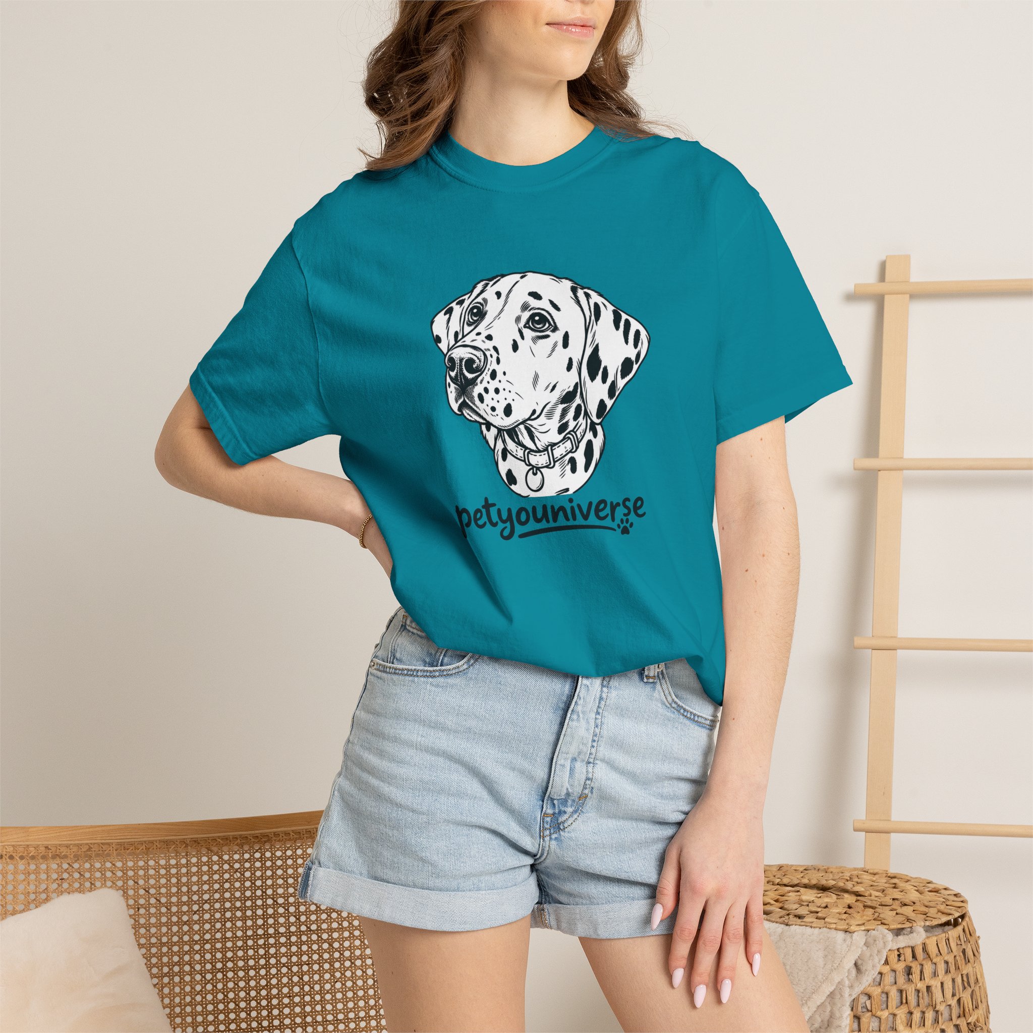 Dalmatian Portrait T-Shirt — "PetYoUniverse" Graphic Tee - Image 74
