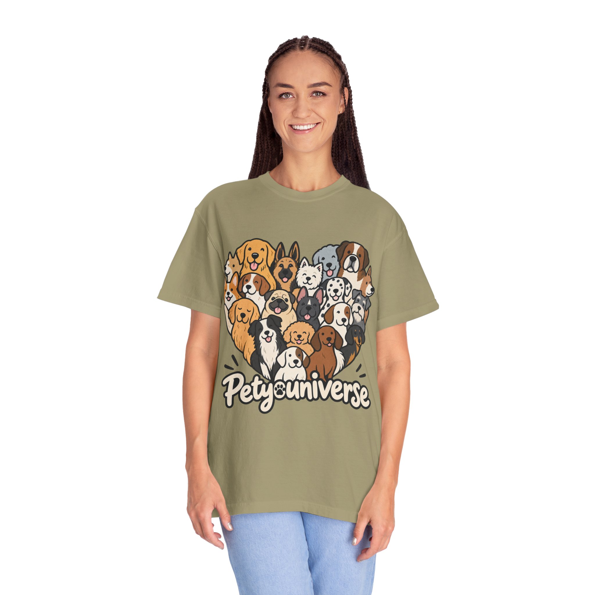 Dog Lover Cartoon T-Shirt — "Pety Universe" Graphic Tee - Image 55