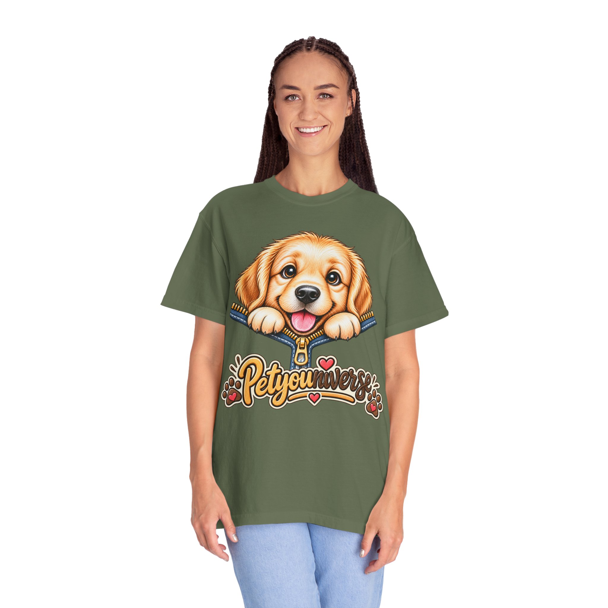 Golden Retriever Puppy "PetYoUniverse" T-Shirt - Image 50
