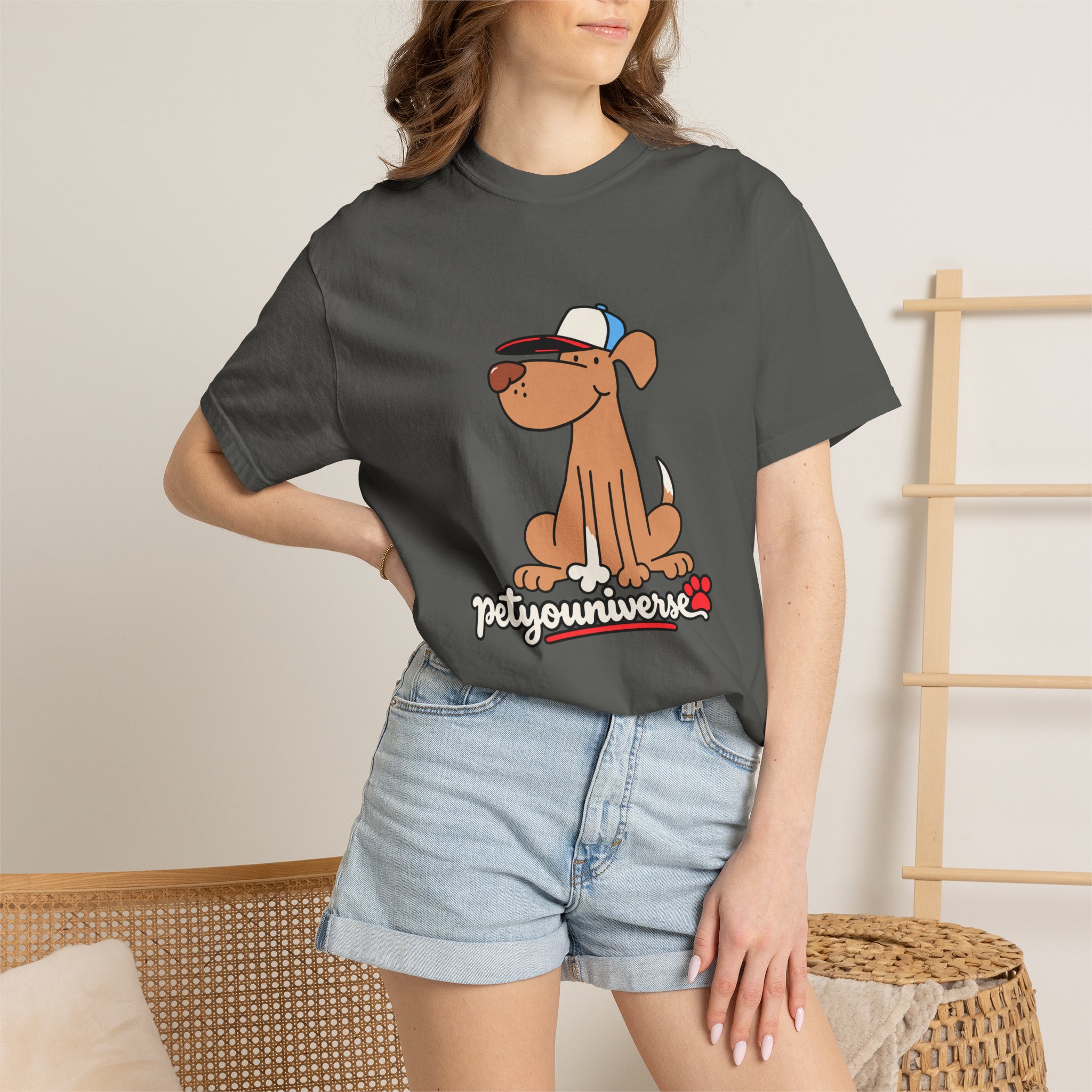 Dog Cartoon Tee — "PetYoUniverse" Puppy Graphic T-Shirt - Image 47