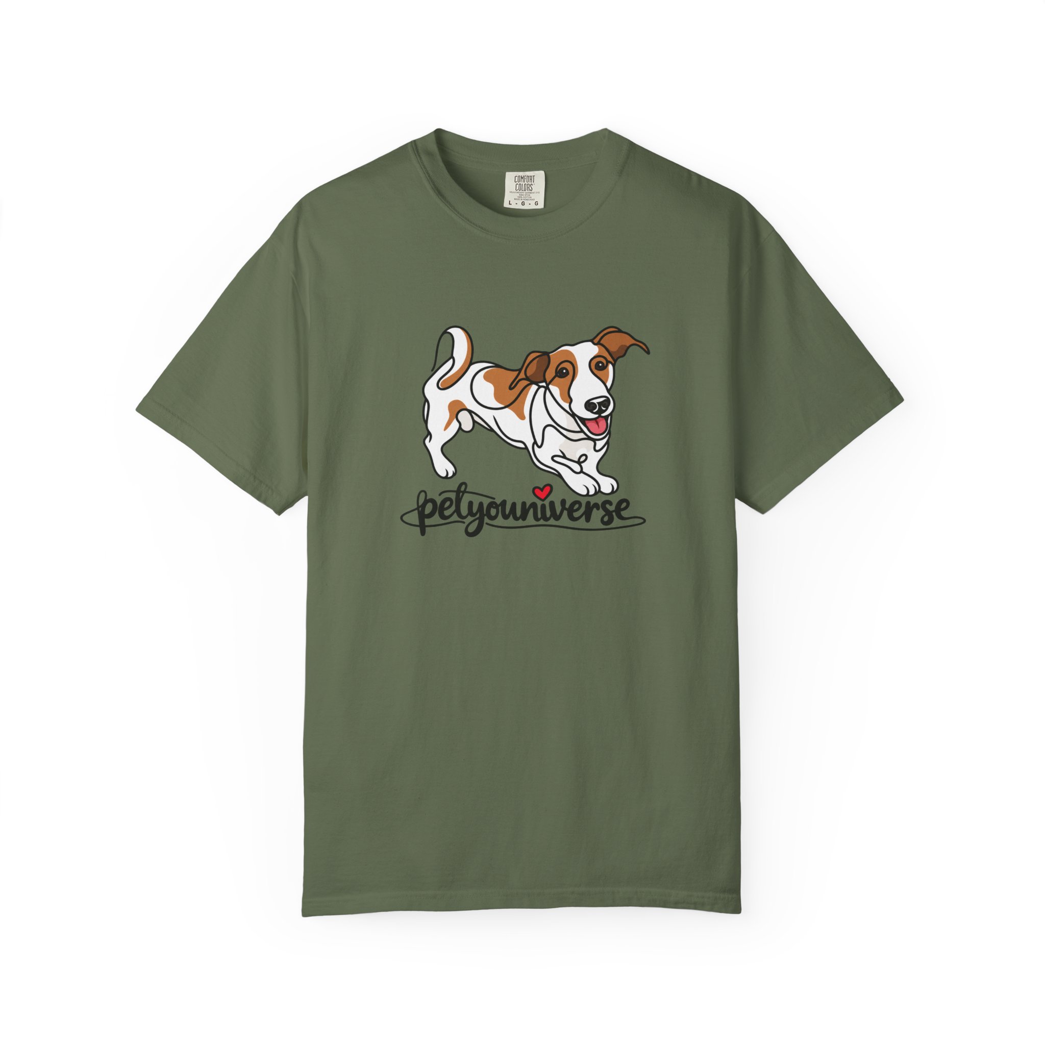 Dog Cartoon T-Shirt — "PetYoUniverse" Playful Jack Russell Tee - Image 46