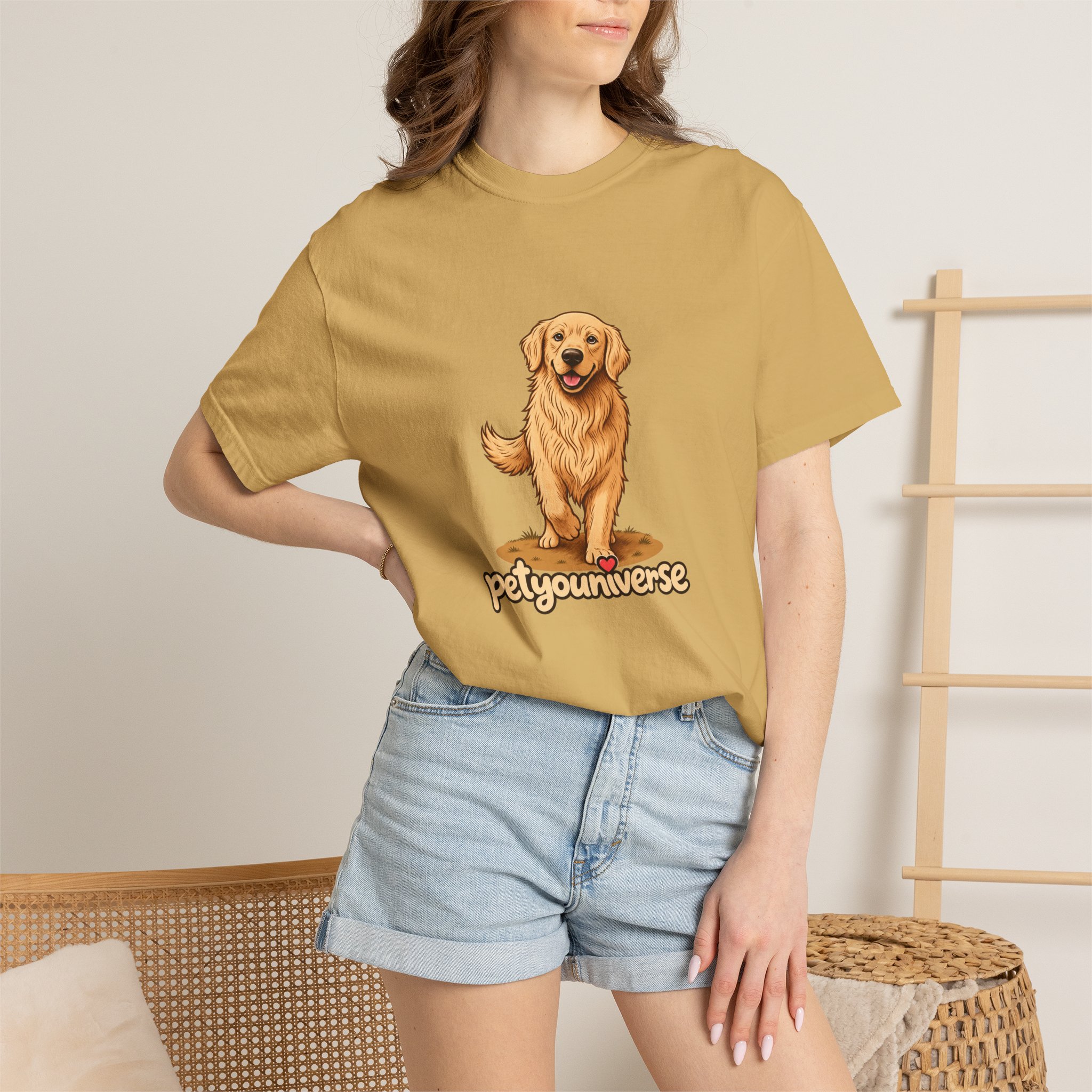 Golden Retriever Graphic T-Shirt — "PetYoUniverse" Cute Dog Tee - Image 20