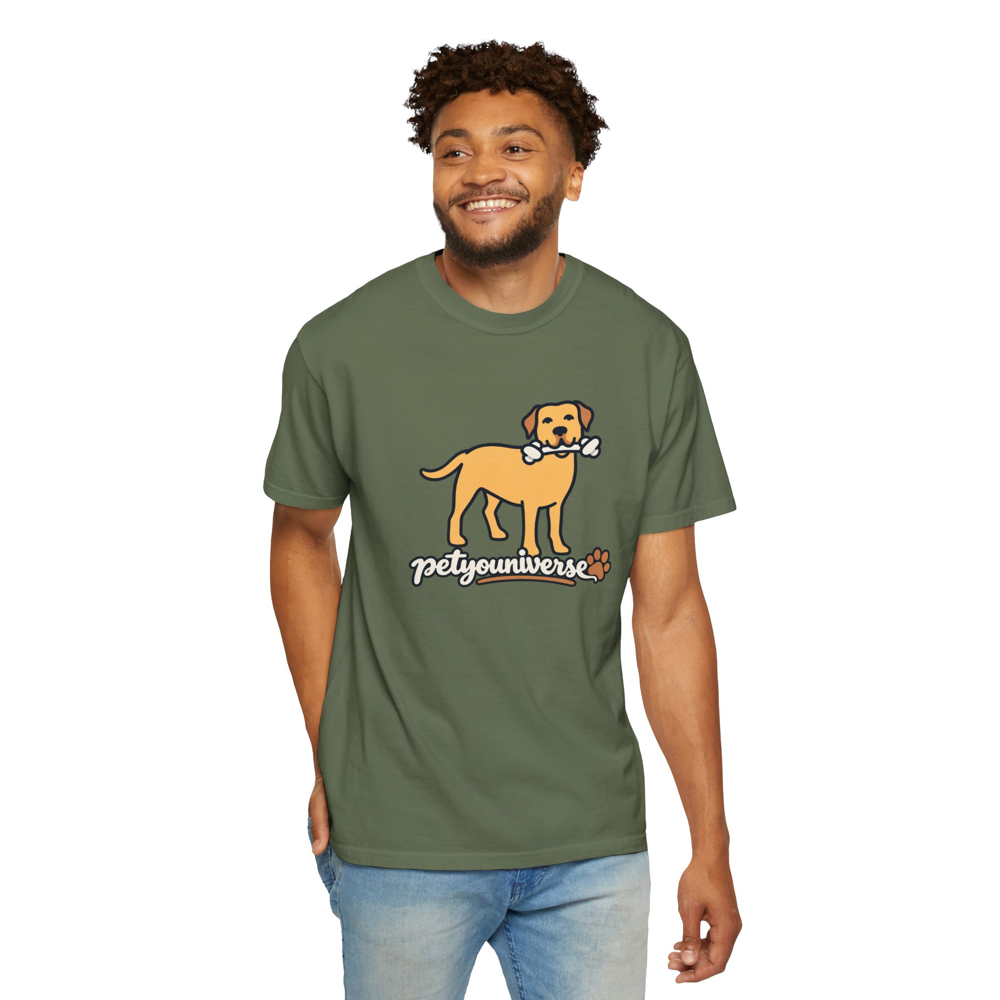 Dog Bone Graphic T-Shirt — "PetYoUniverse" Puppy Tee - Image 61