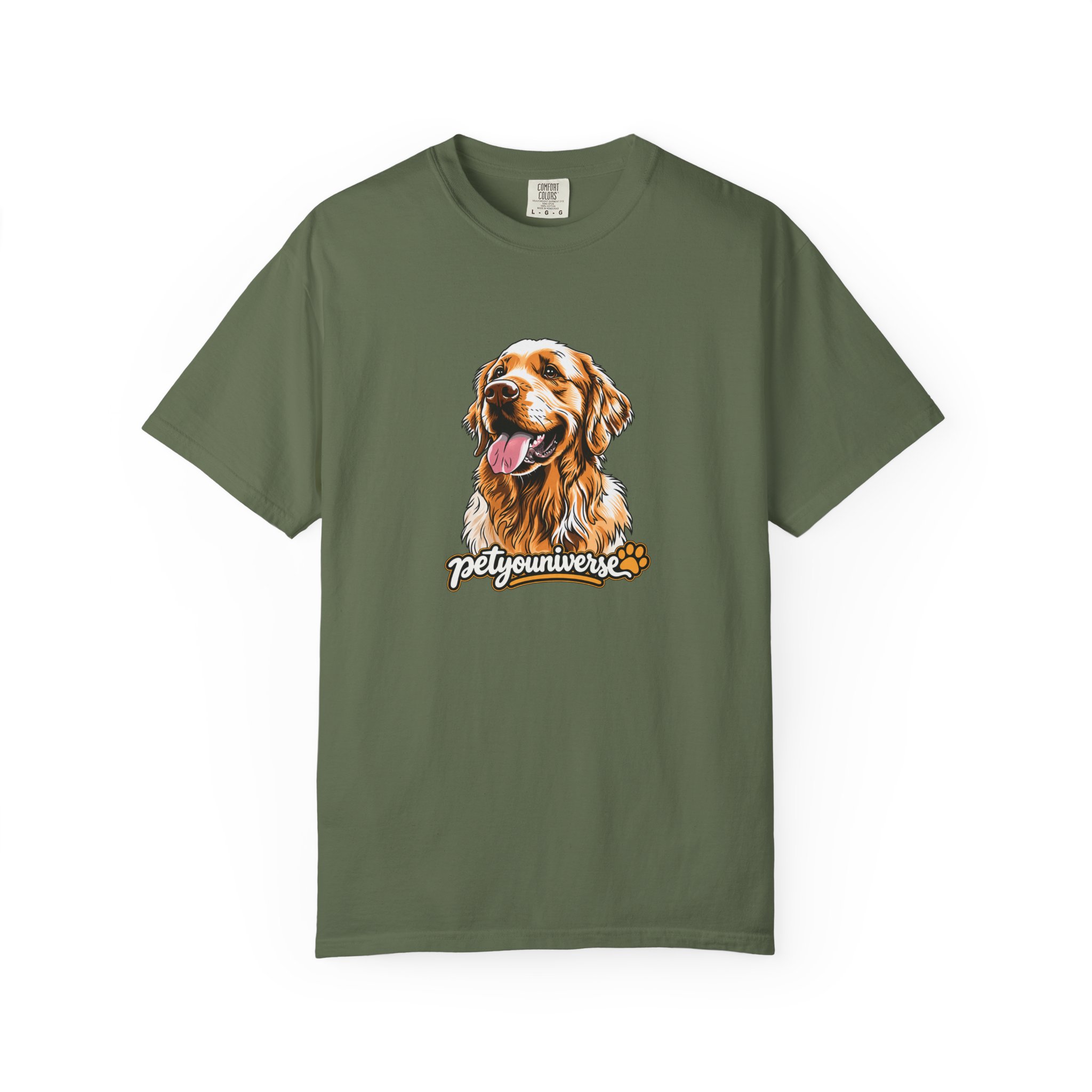 Dog Lover T-Shirt — Golden Retriever Portrait "PetYoUniverse" Graphic - Image 64