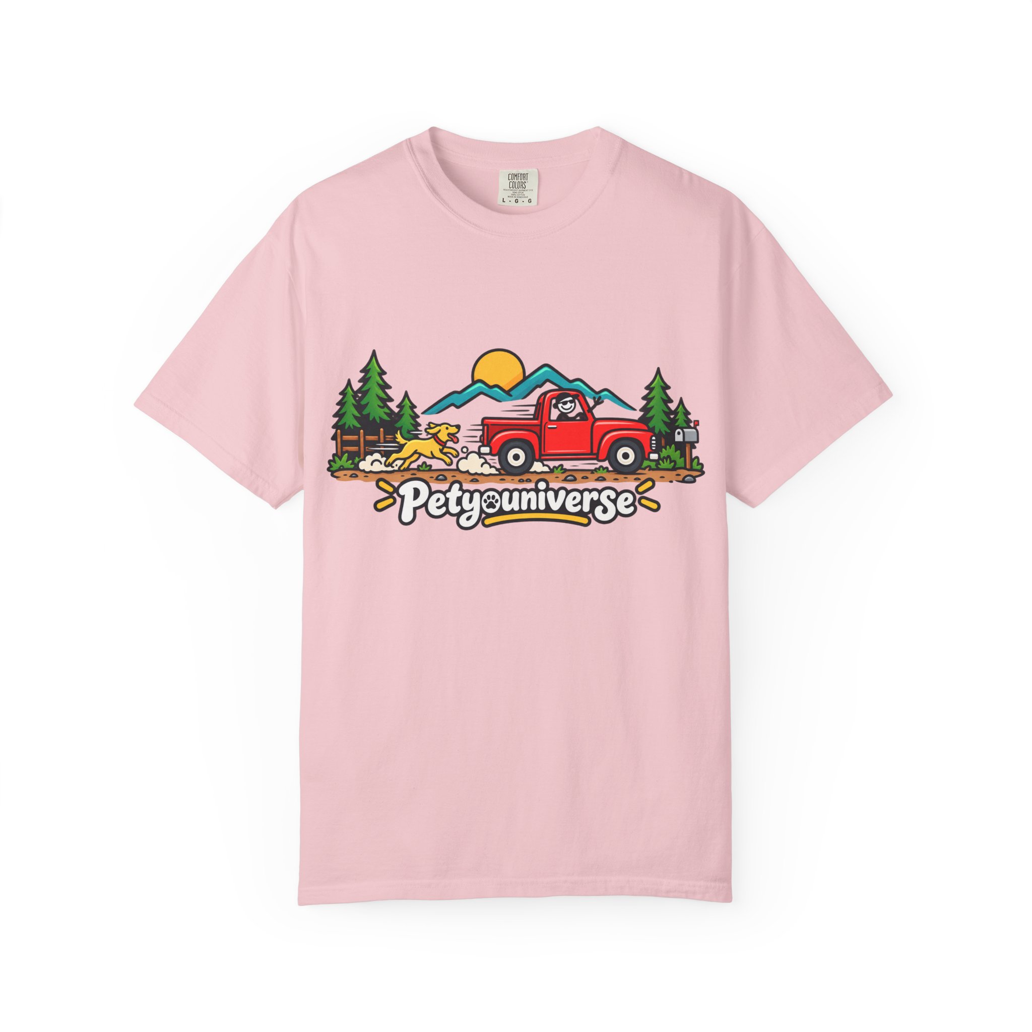 Petyuniverse Retro Truck & Dog Graphic T-Shirt - Image 82