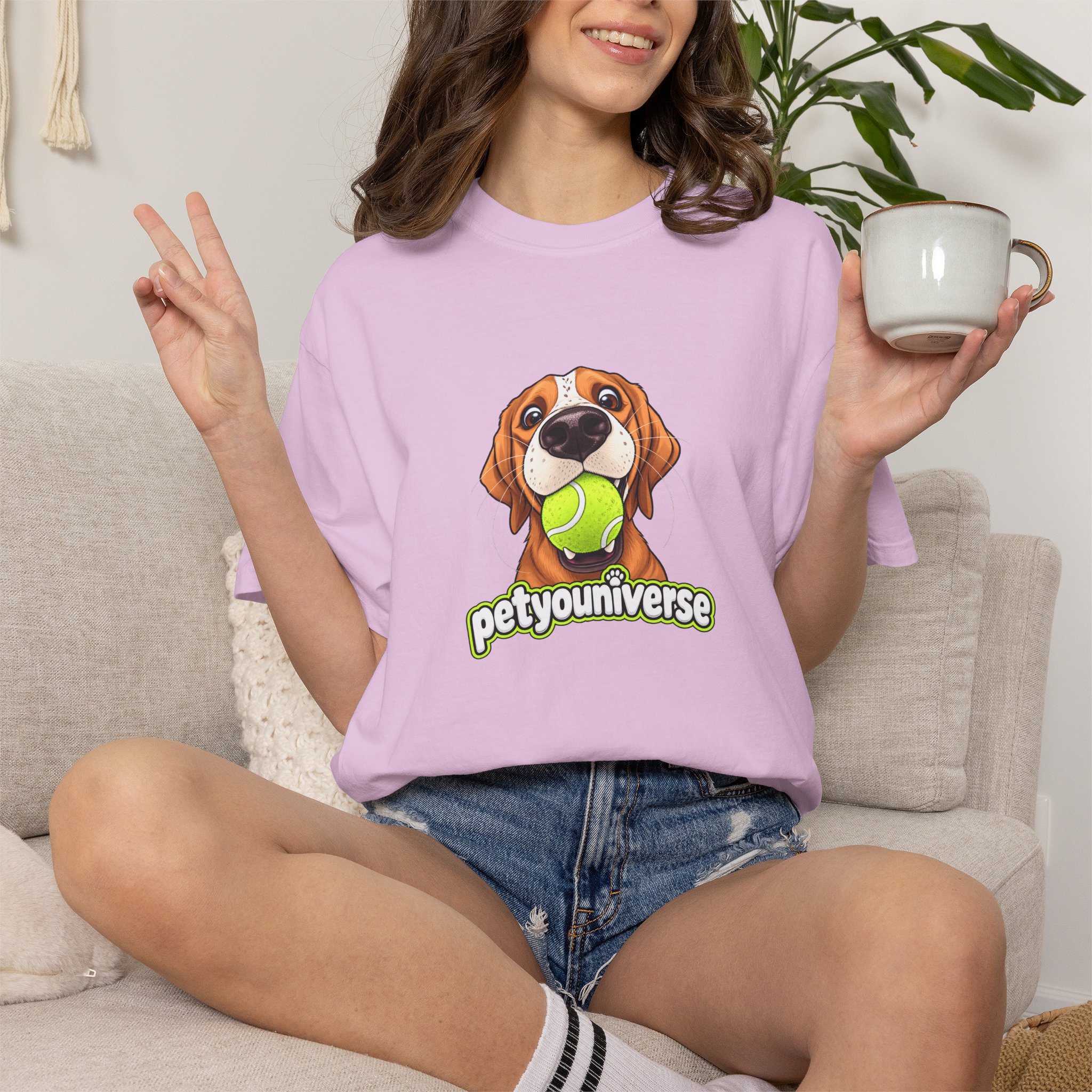 PetYoUniverse Tee — Cute Dog Holding Tennis Ball Graphic T‑Shirt - Image 93