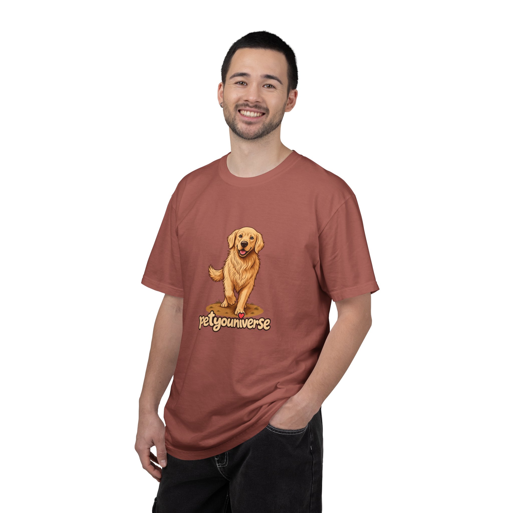 Golden Retriever Graphic T-Shirt — "PetYoUniverse" Cute Dog Tee - Image 130
