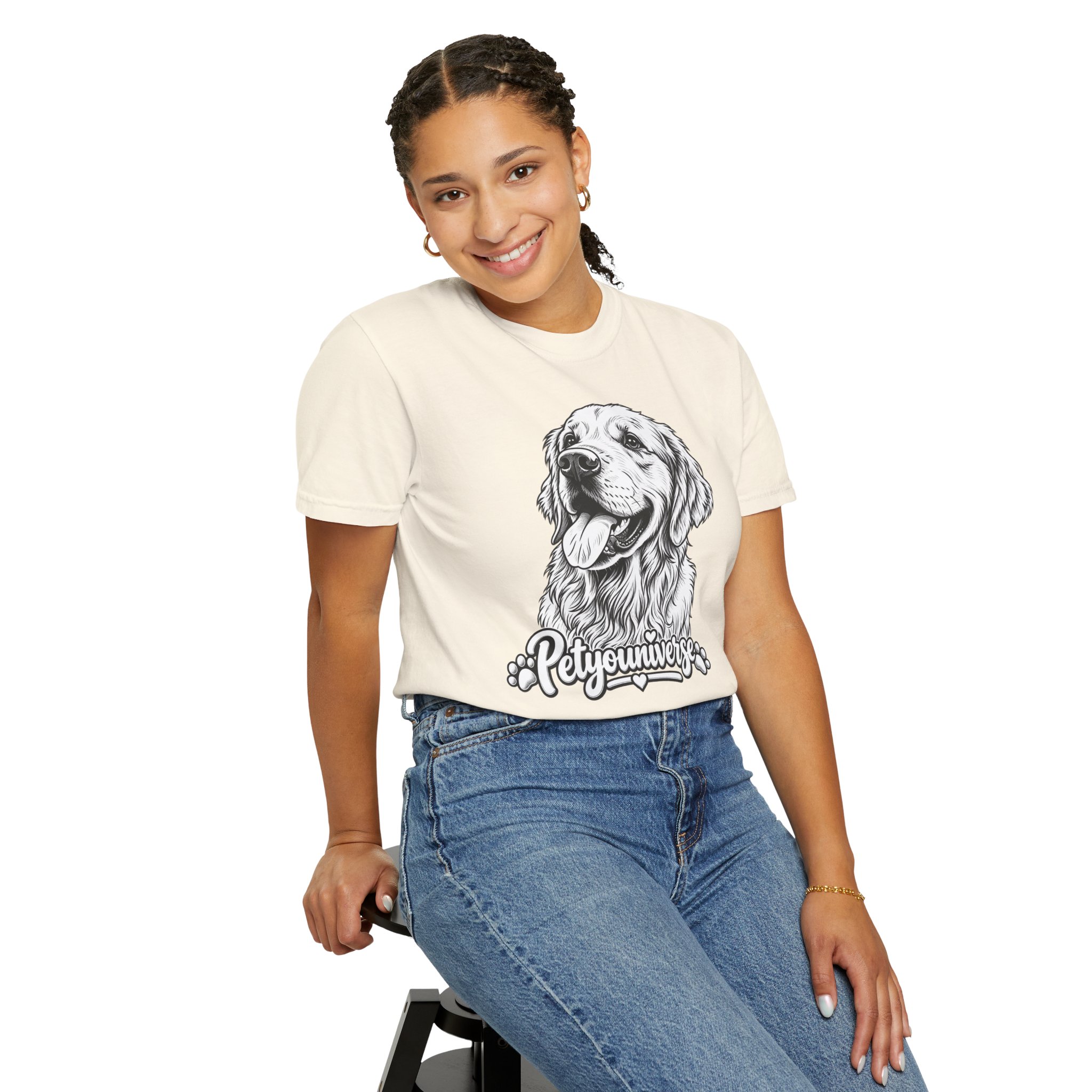 PetYoUniverse Golden Retriever Graphic T-Shirt — Cute Dog Portrait Tee - Image 6