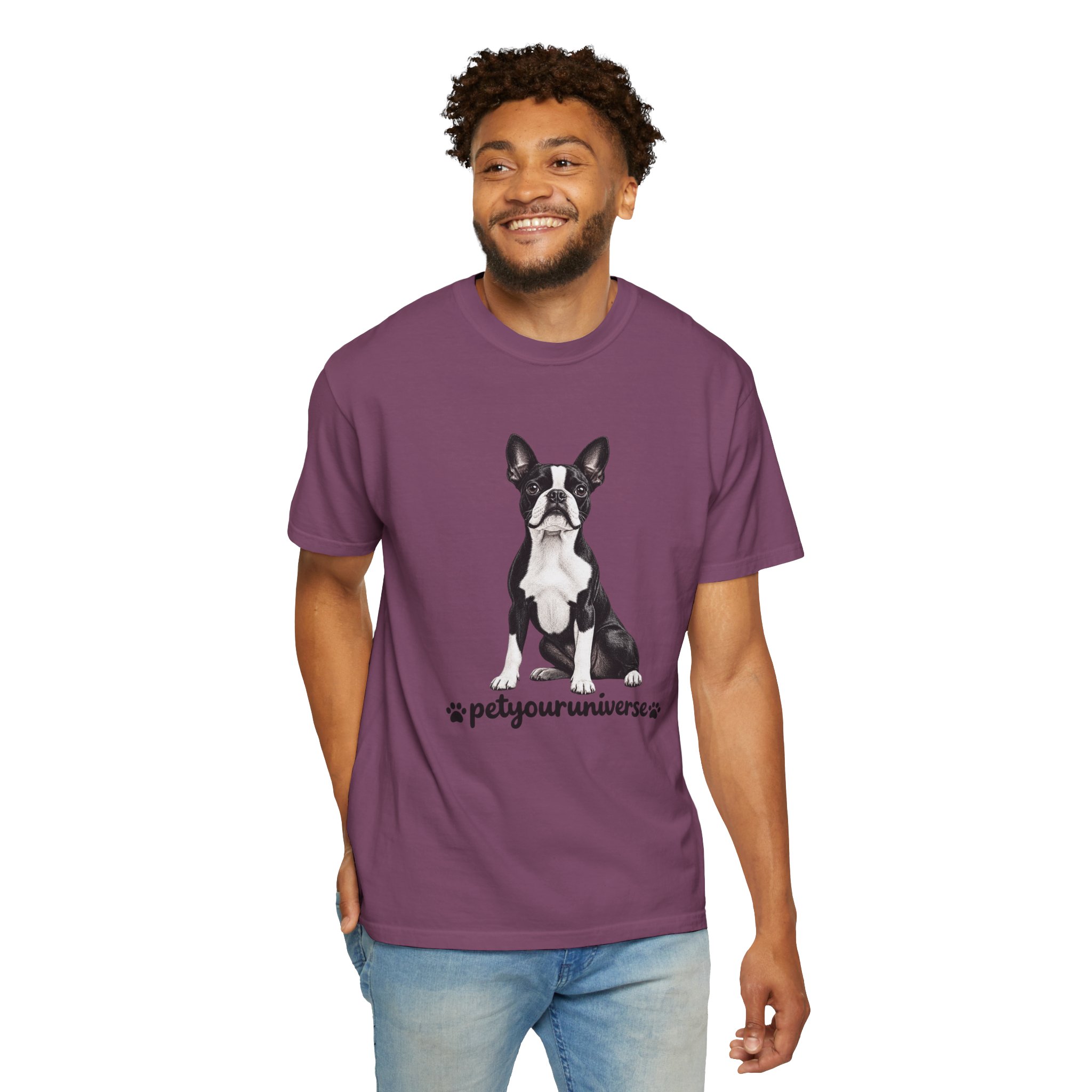 Boston Terrier Graphic T-Shirt — "PetYoUniverse" Dog Lover Tee - Image 133