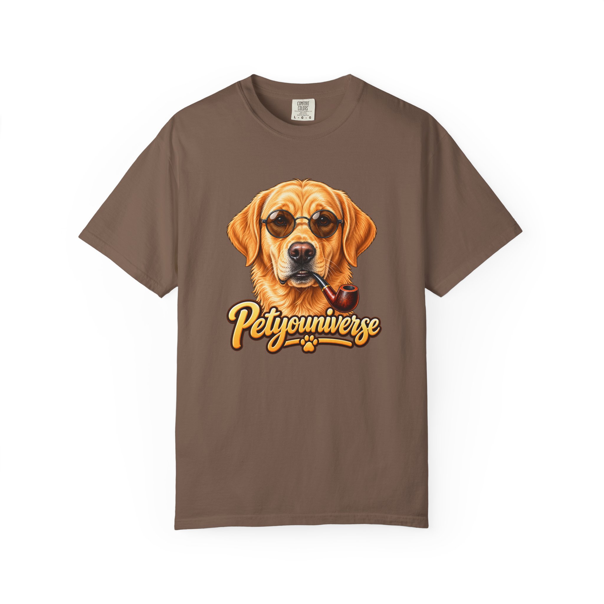 Dog Graphic T-Shirt — 'PetYoUniverse' Yellow Lab Portrait Tee - Image 46