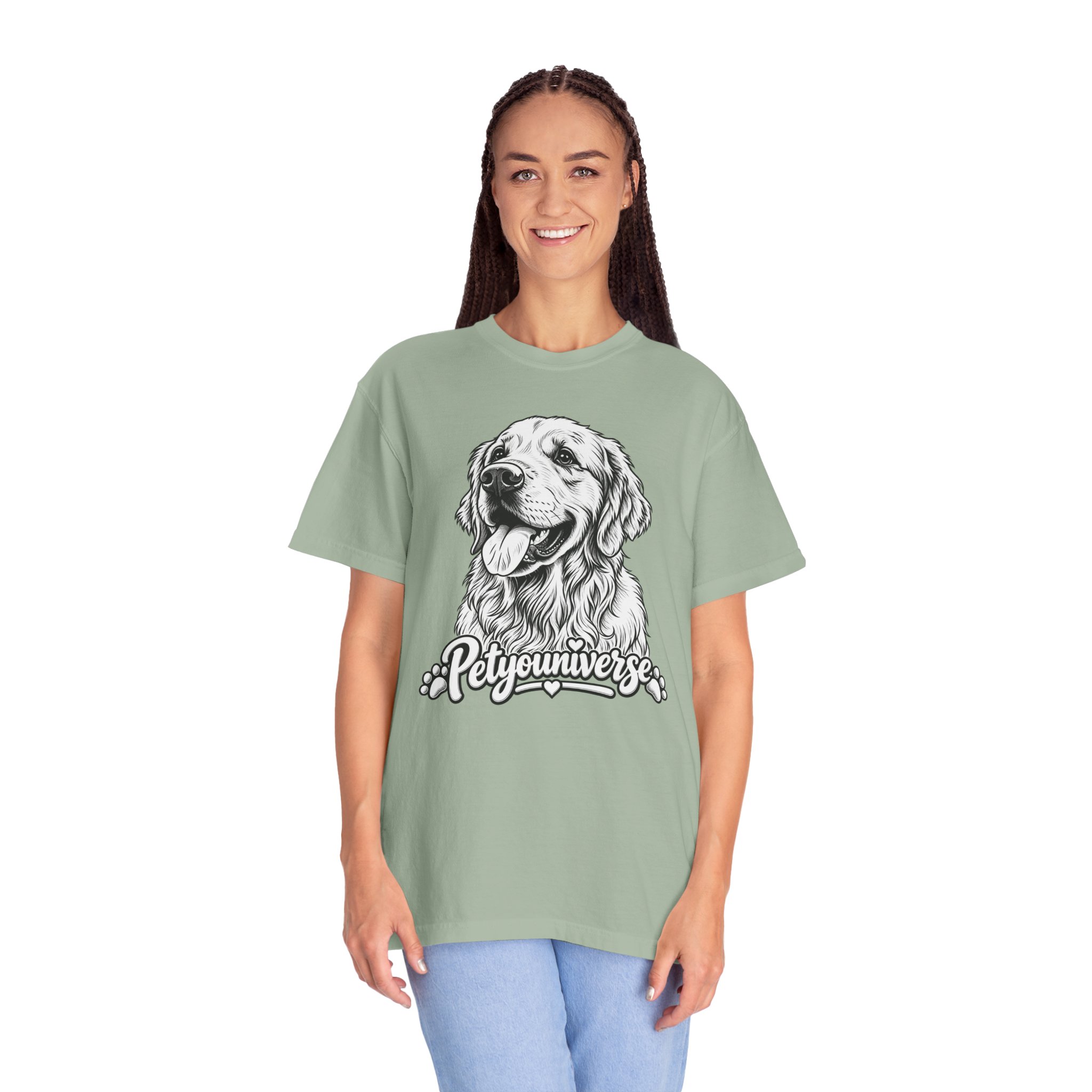 PetYoUniverse Golden Retriever Graphic T-Shirt — Cute Dog Portrait Tee - Image 50