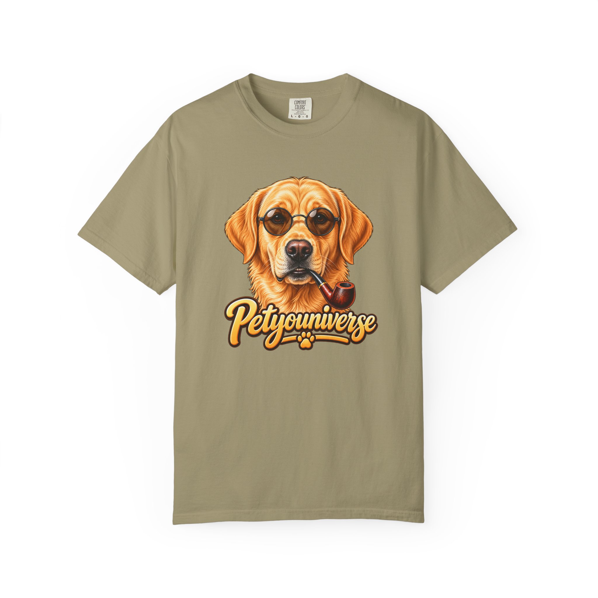 Dog Graphic T-Shirt — 'PetYoUniverse' Yellow Lab Portrait Tee - Image 37