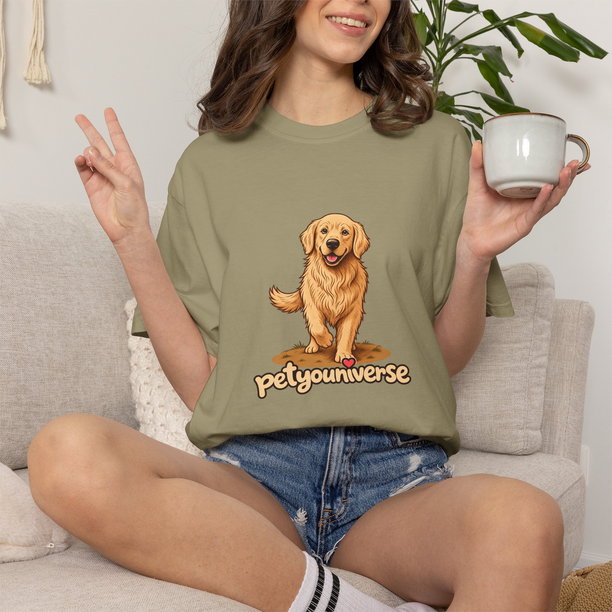 Golden Retriever Graphic T-Shirt — "PetYoUniverse" Cute Dog Tee - Image 39