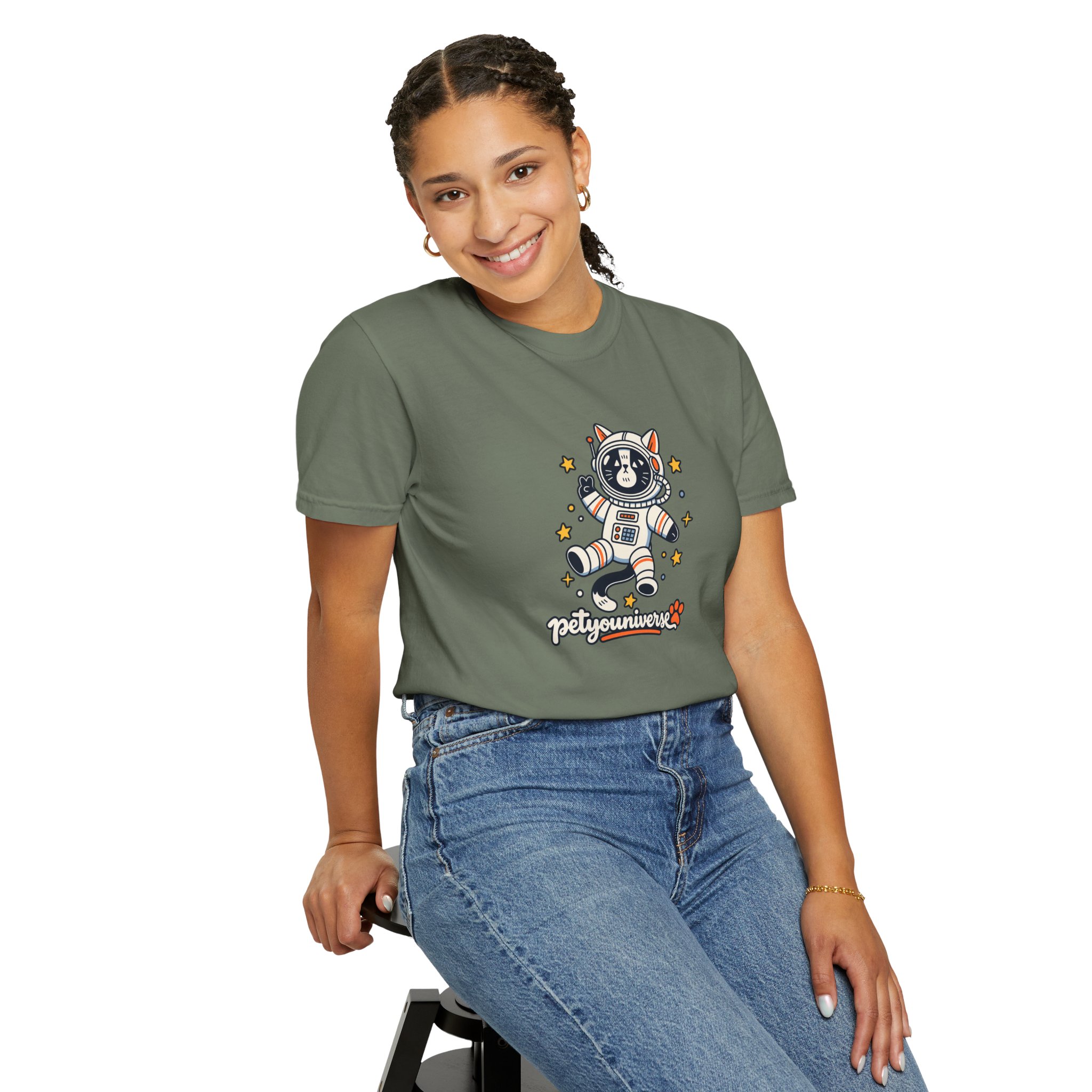 Astronaut Dog T-Shirt — 'PetYoUniverse' Cute Space Pup Tee - Image 78