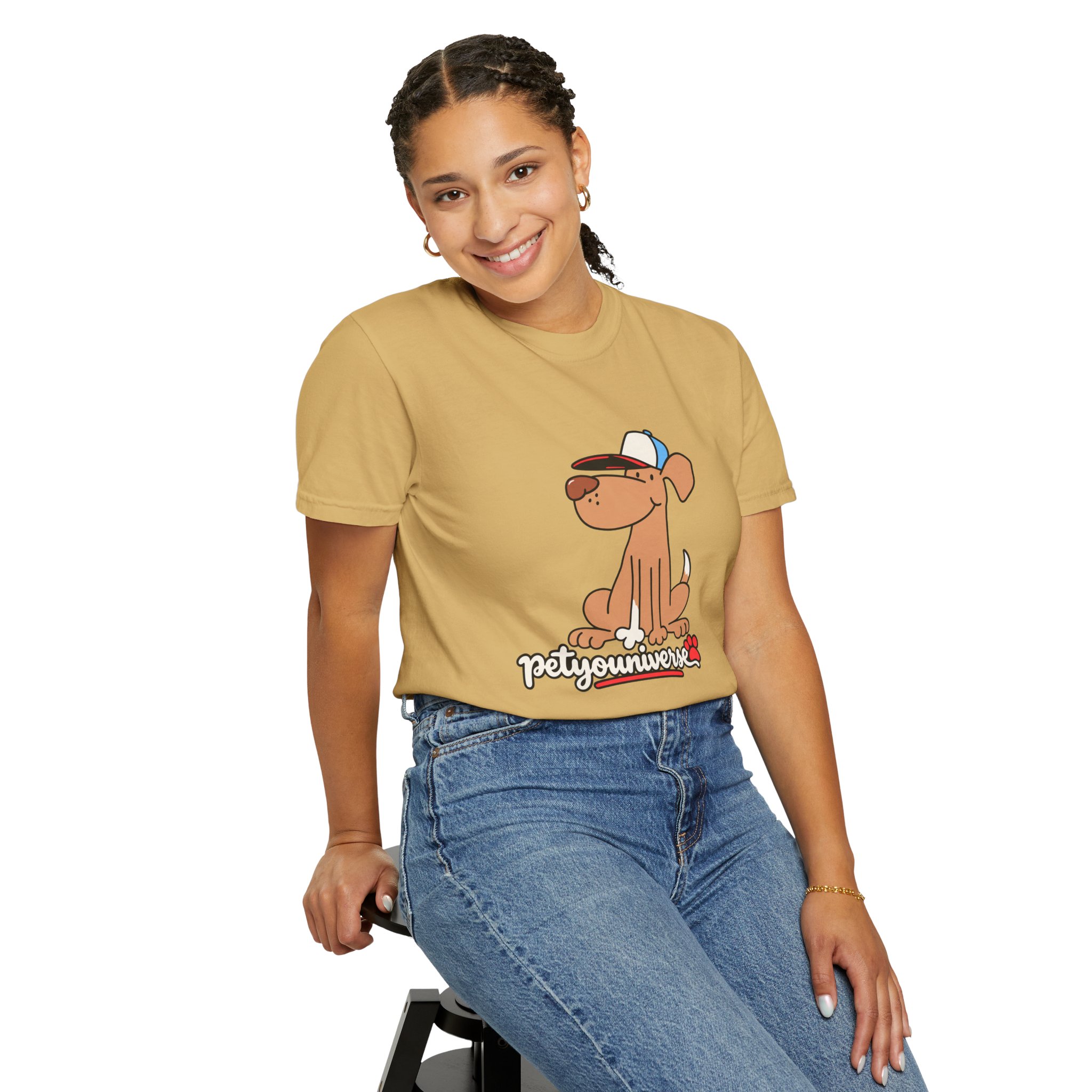 Dog Cartoon Tee — "PetYoUniverse" Puppy Graphic T-Shirt - Image 24