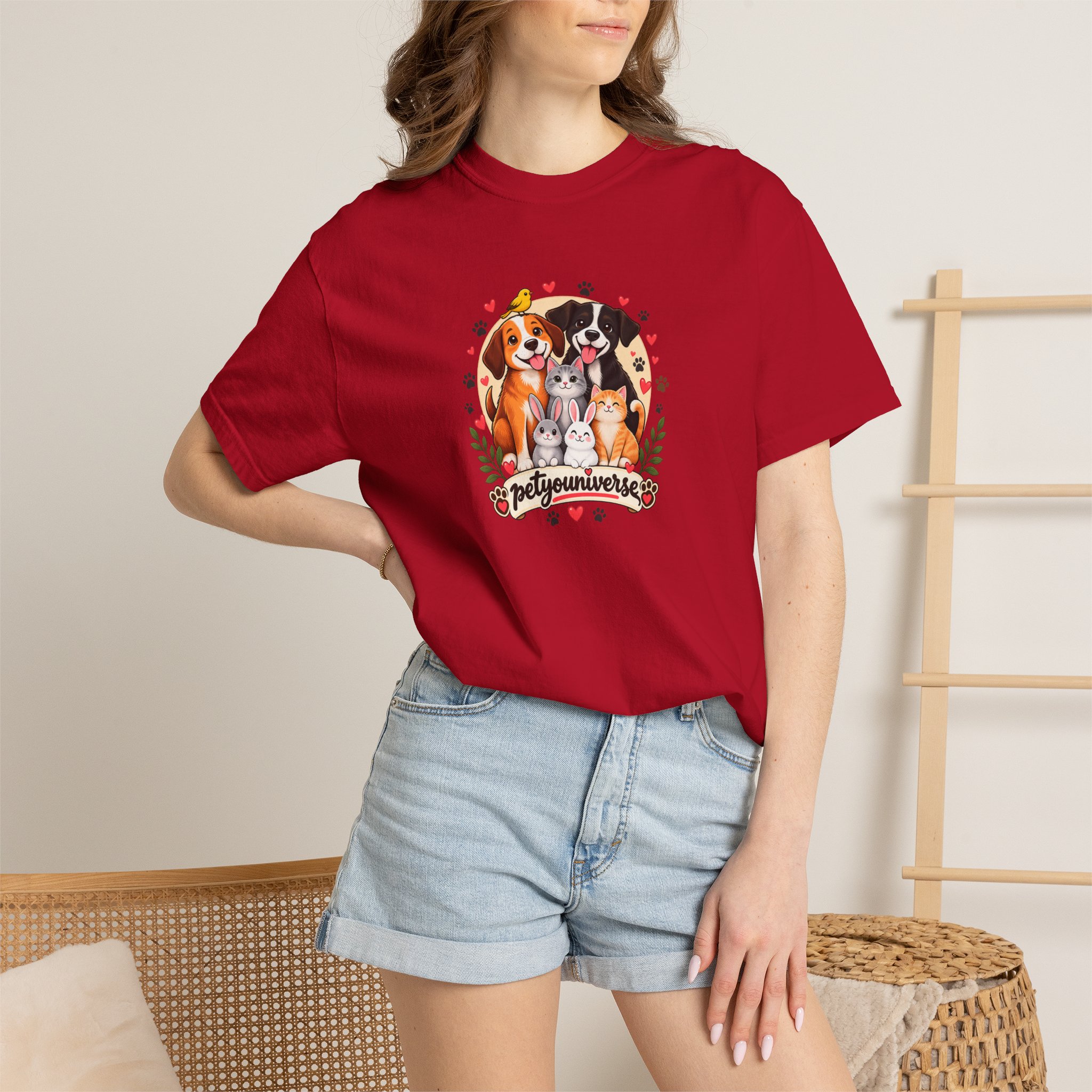 Dog Mom & Dad T-Shirt — 'Pet Parents' Cute Puppy Portrait Tee - Image 128