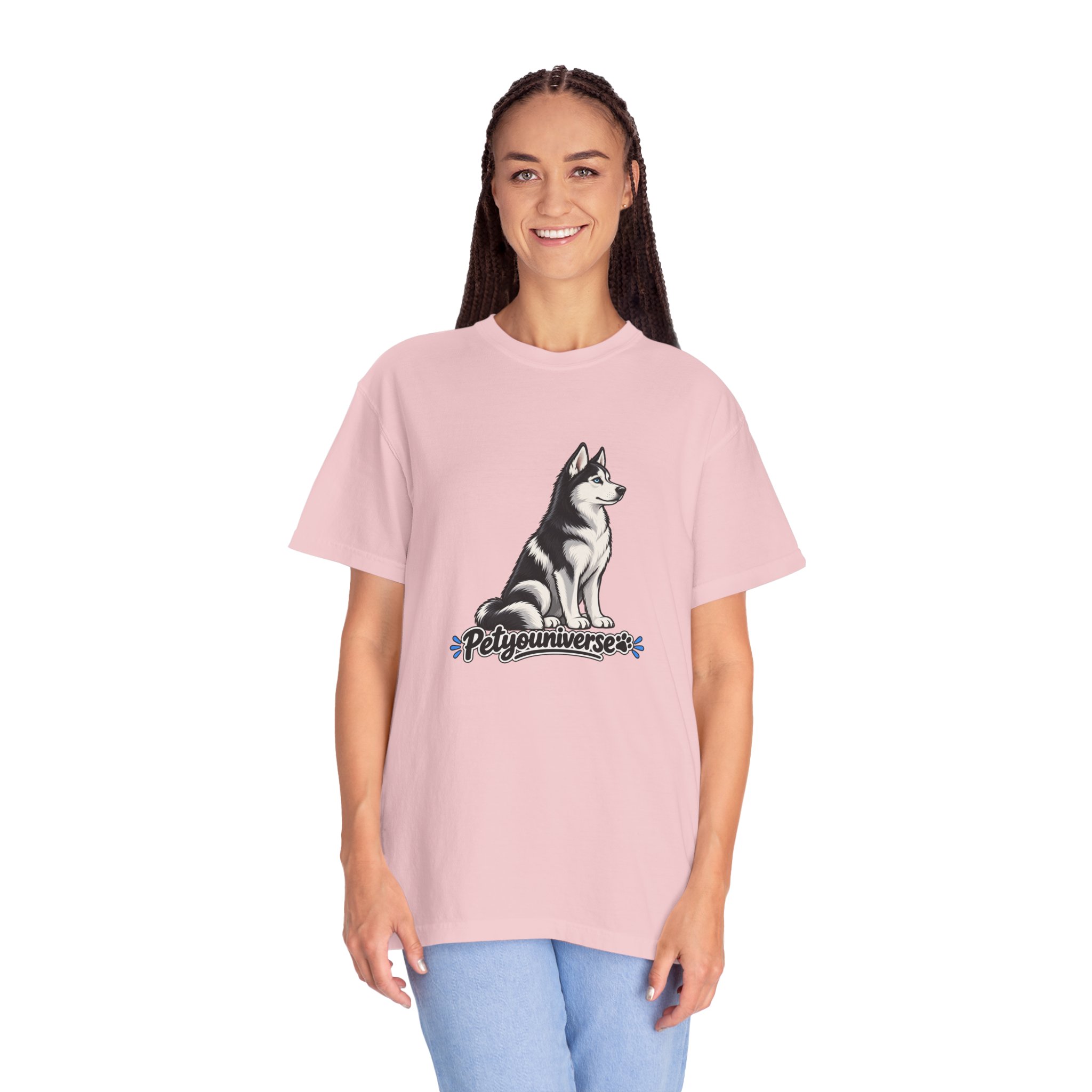 Husky Graphic T-Shirt — 'PetYoUniverse' Retro Dog Tee - Image 113