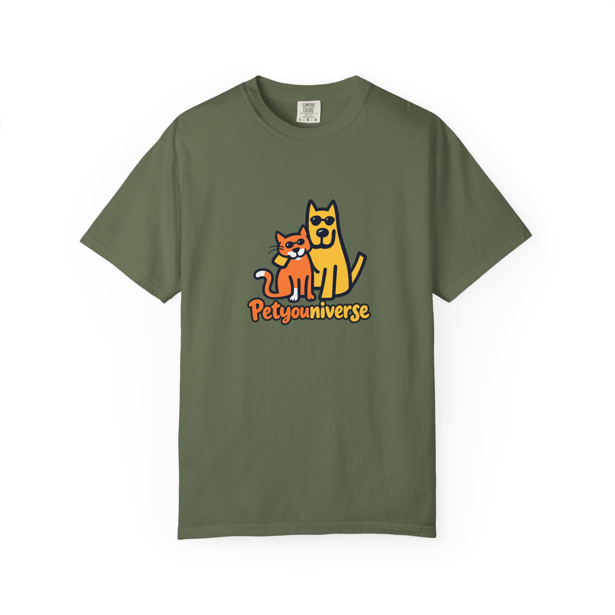 PetyoUniverse Cute Cat & Dog Graphic T-Shirt — Vintage Garment-Dyed Tee for Pet Lovers - Image 55