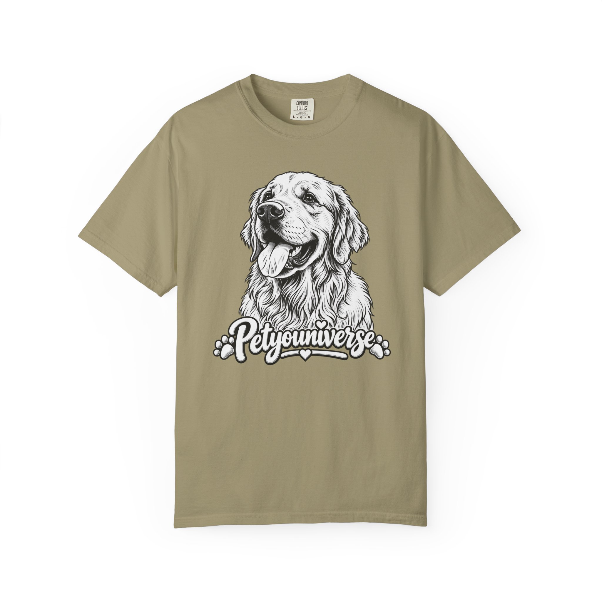 PetYoUniverse Golden Retriever Graphic T-Shirt — Cute Dog Portrait Tee - Image 19
