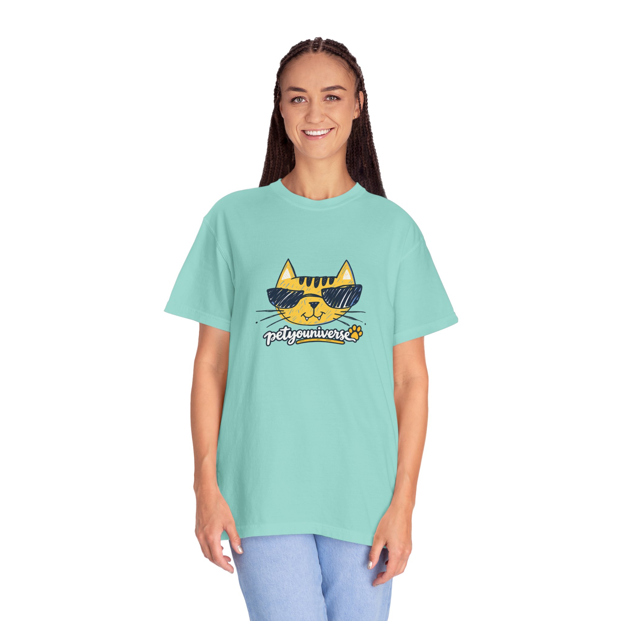 Cool Cat Sunglasses T‑Shirt — 'Purrfectly Awesome' Graphic Tee for Cat Lovers - Image 68
