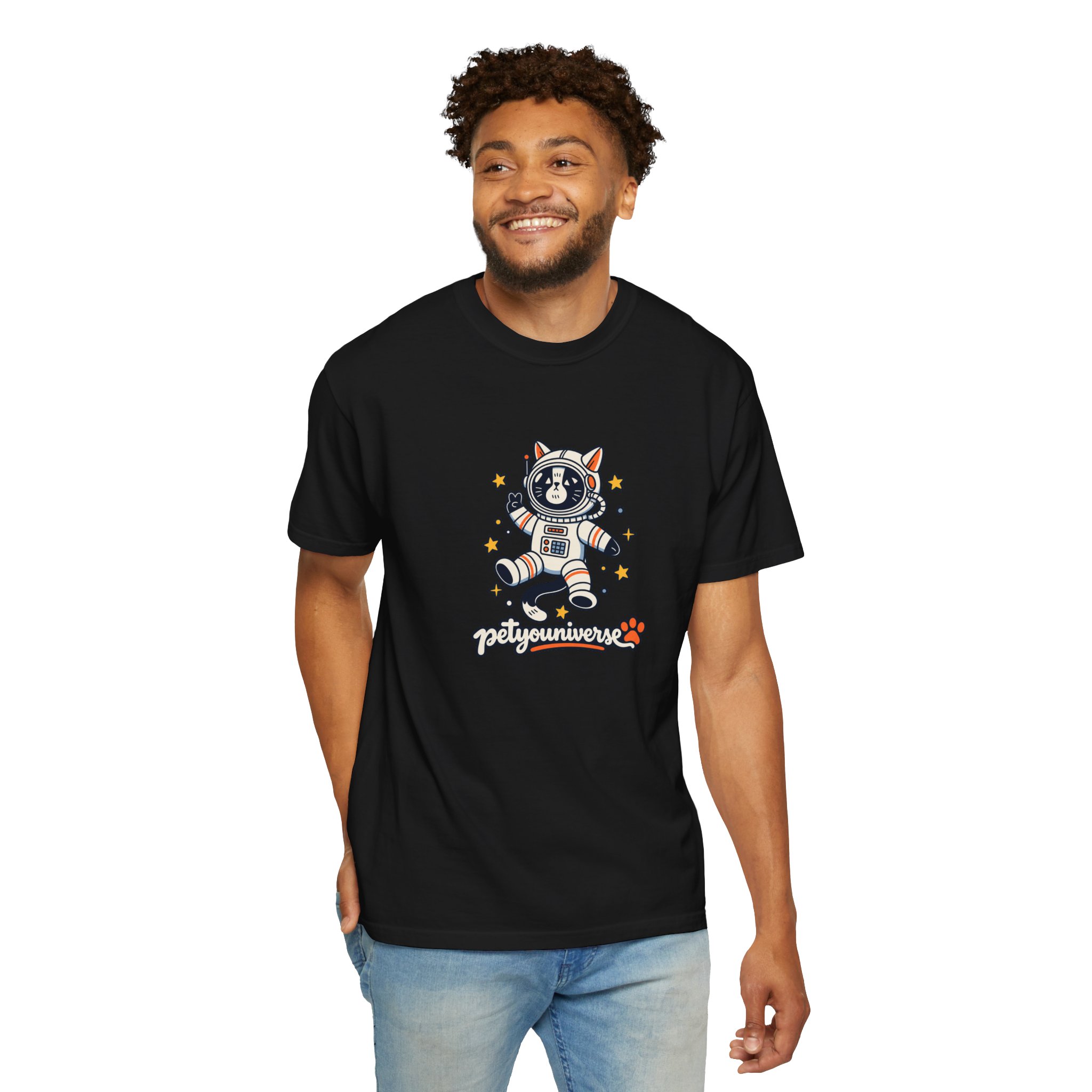 Astronaut Dog T-Shirt — 'PetYoUniverse' Cute Space Pup Tee - Image 115