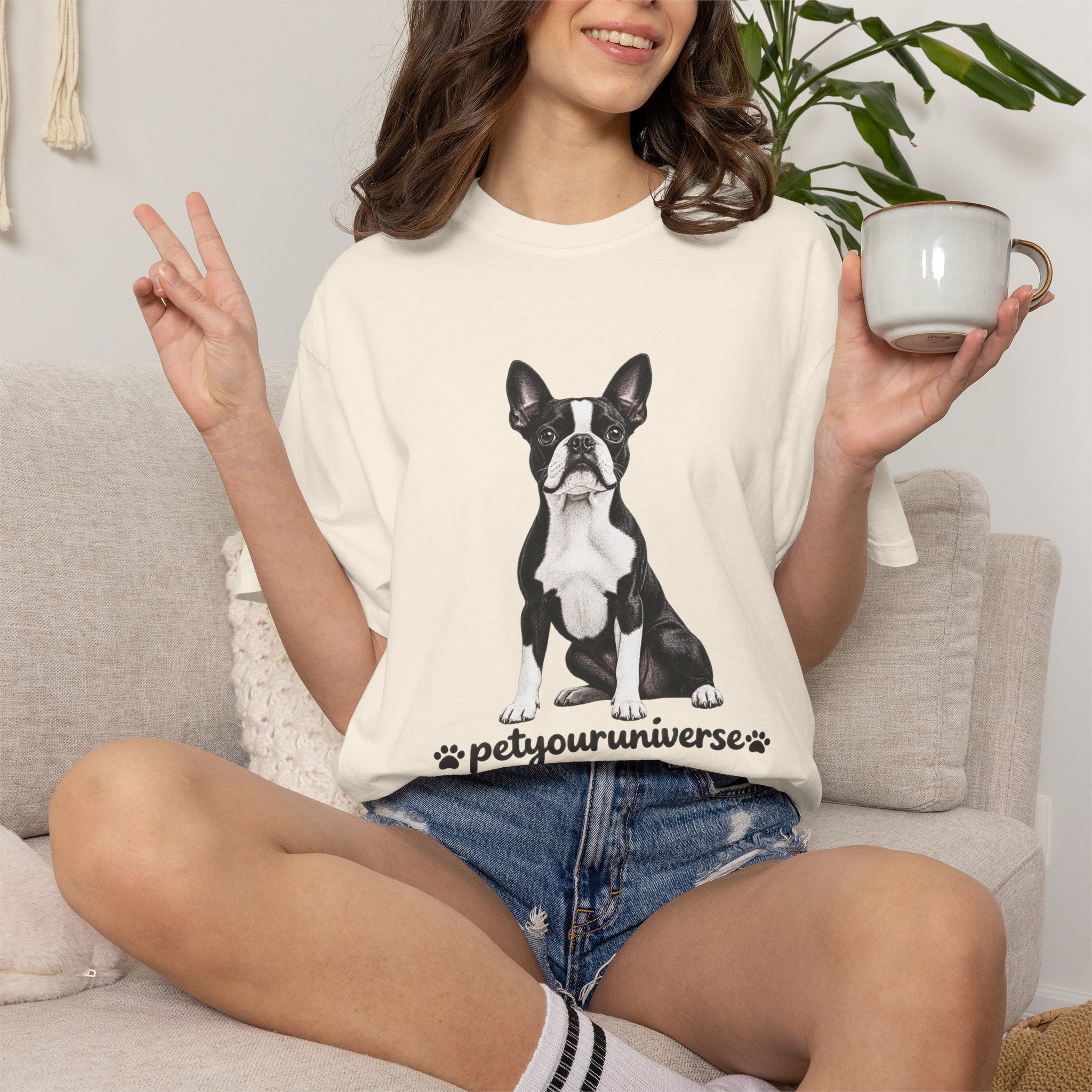 Boston Terrier Graphic T-Shirt — "PetYoUniverse" Dog Lover Tee - Image 3