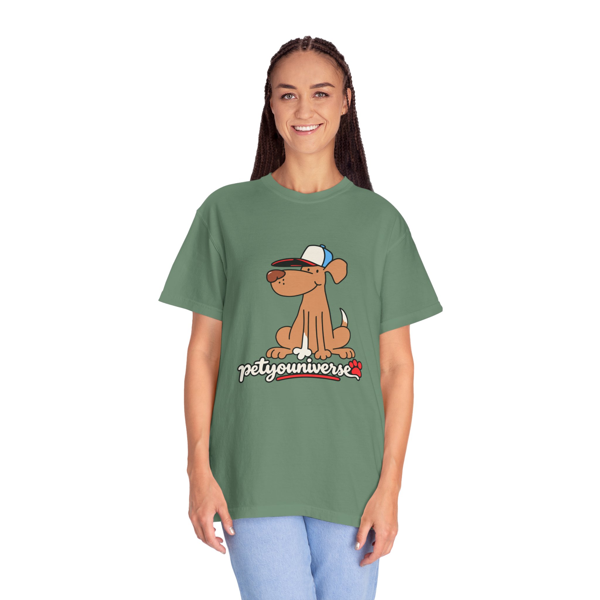 Dog Cartoon Tee — "PetYoUniverse" Puppy Graphic T-Shirt - Image 86