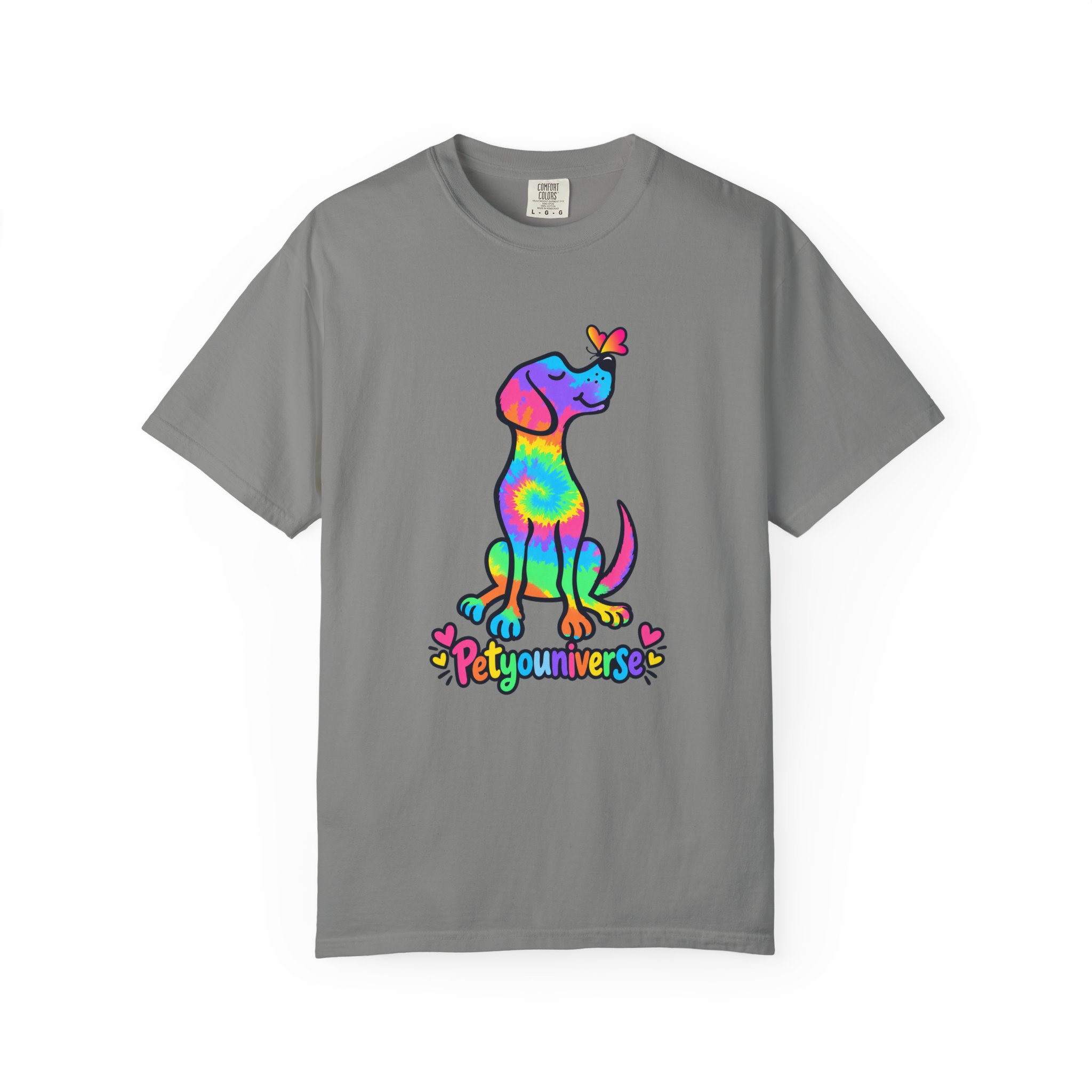 Tie-Dye Puppy T-Shirt — Colorful "PetYoUniverse" Dog Graphic Tee - Image 82