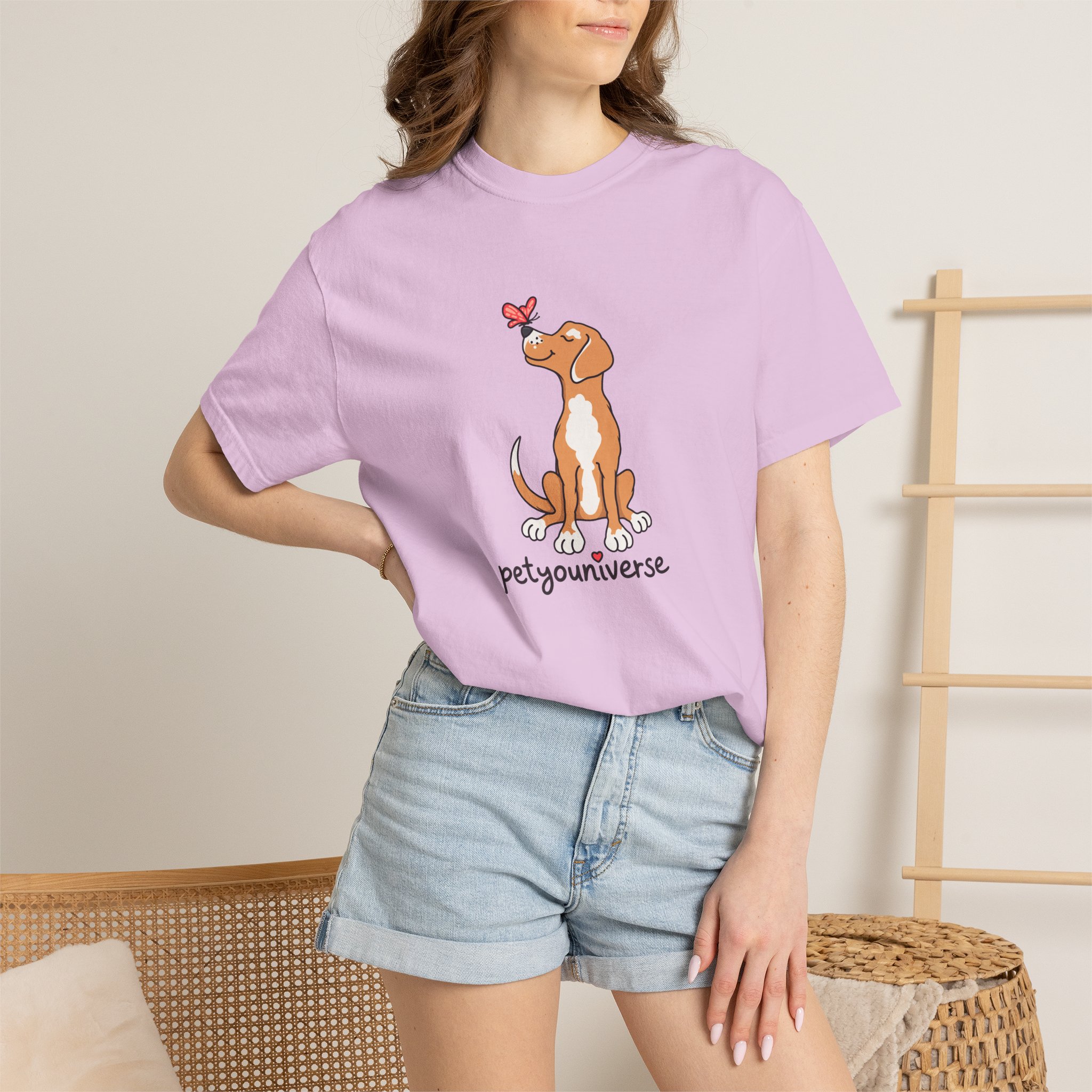 PetYoUniverse Cute Dog & Butterfly T‑Shirt - Image 83