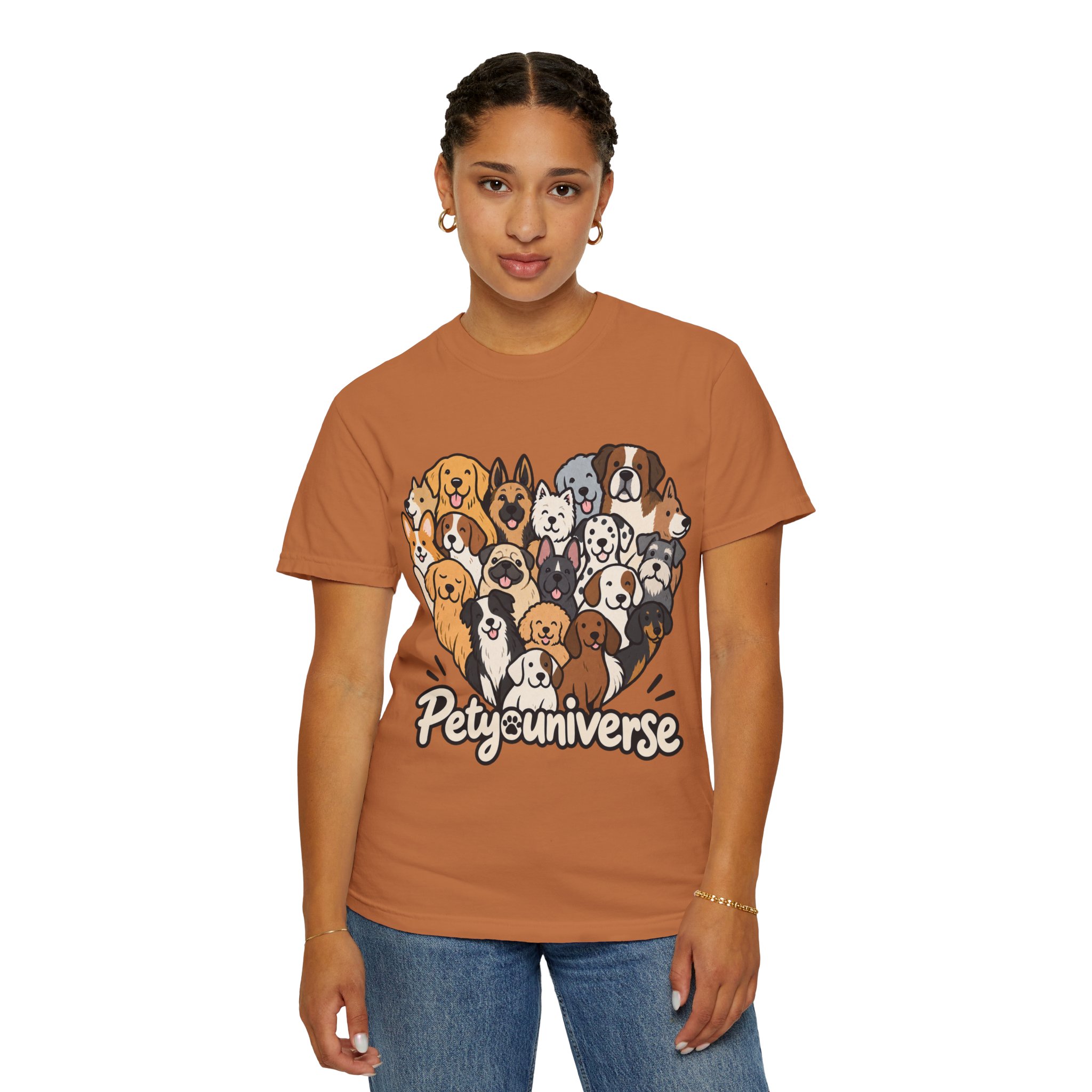 Dog Lover Cartoon T-Shirt — "Pety Universe" Graphic Tee - Image 46