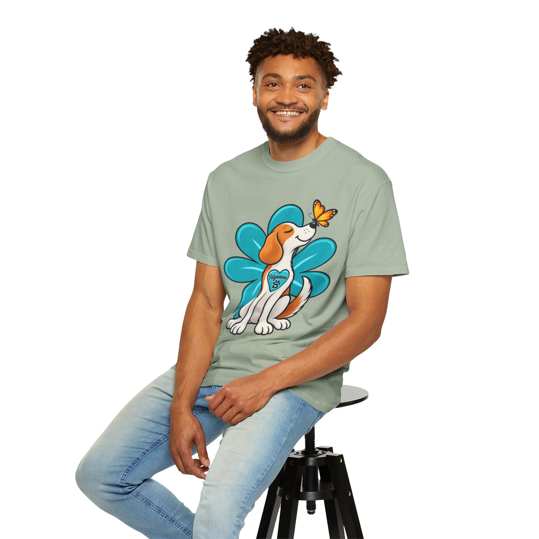 Beagle & Butterfly Graphic T-Shirt - Image 76